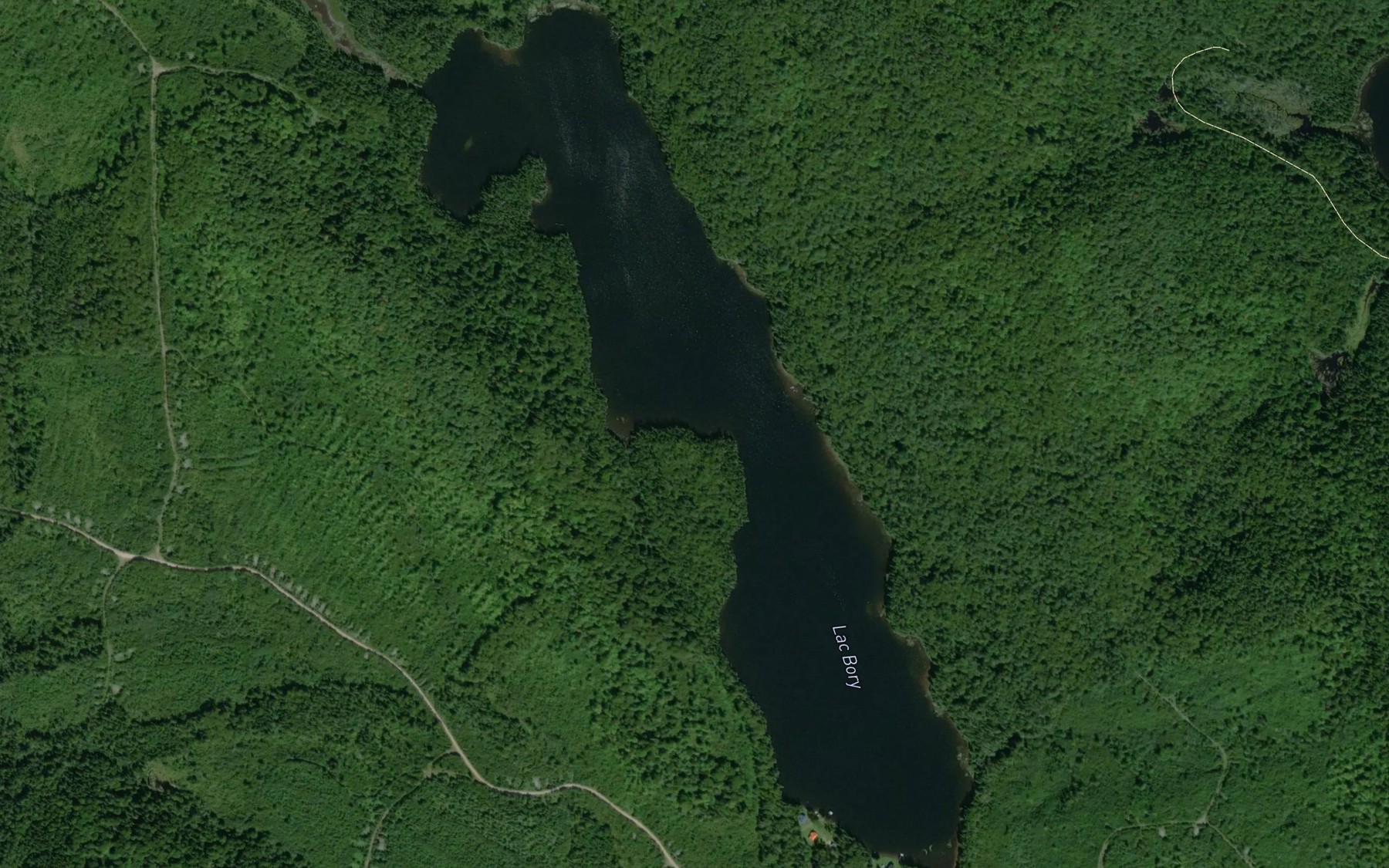 Satellite map of the Lac Bory