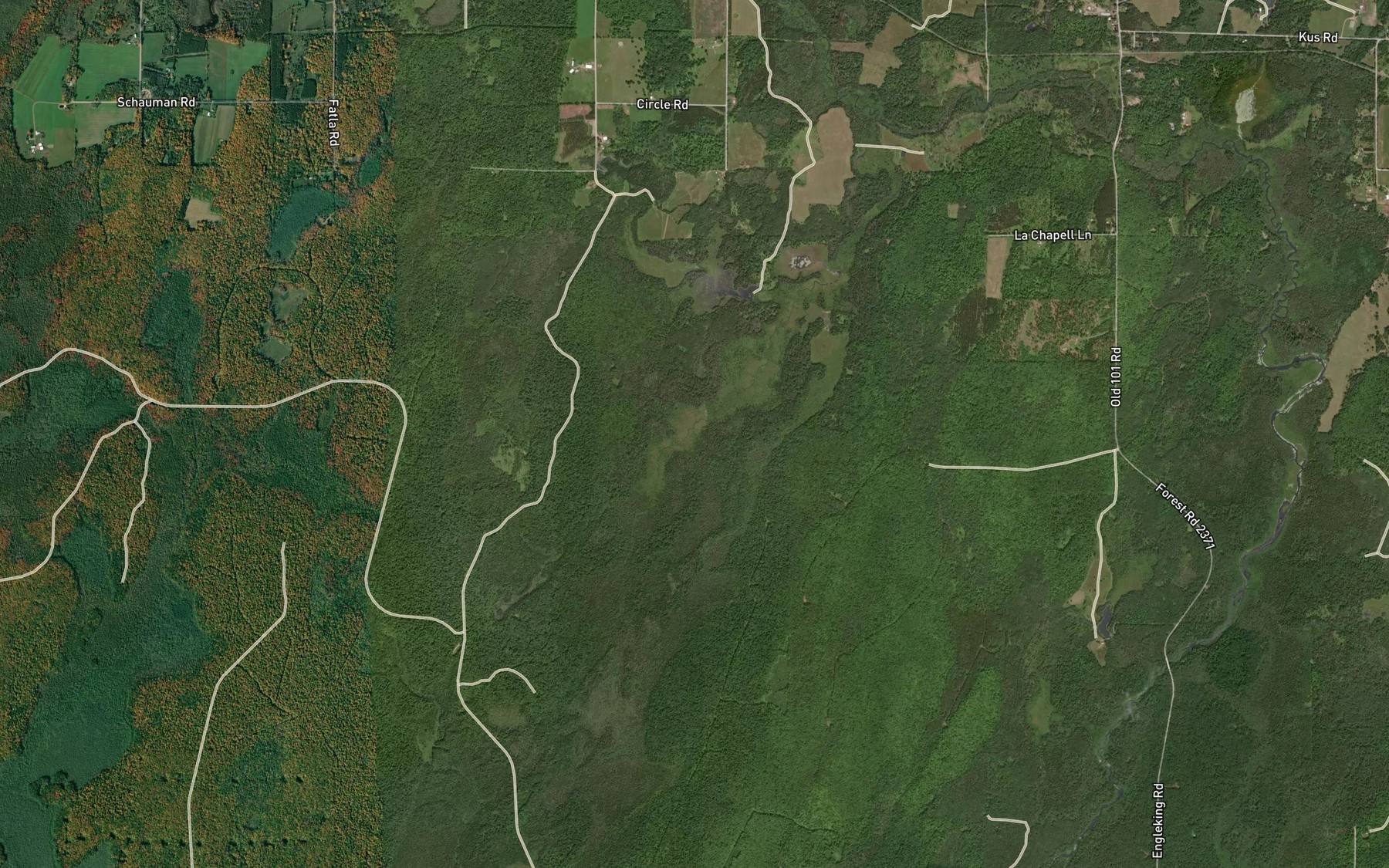 Satellite map of the Rock Creek