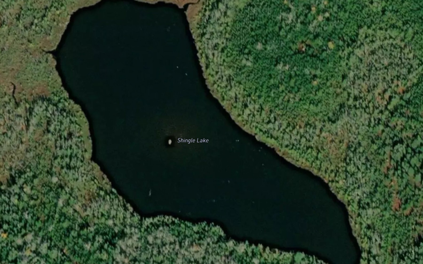 Satellite map of the Shingle Lake