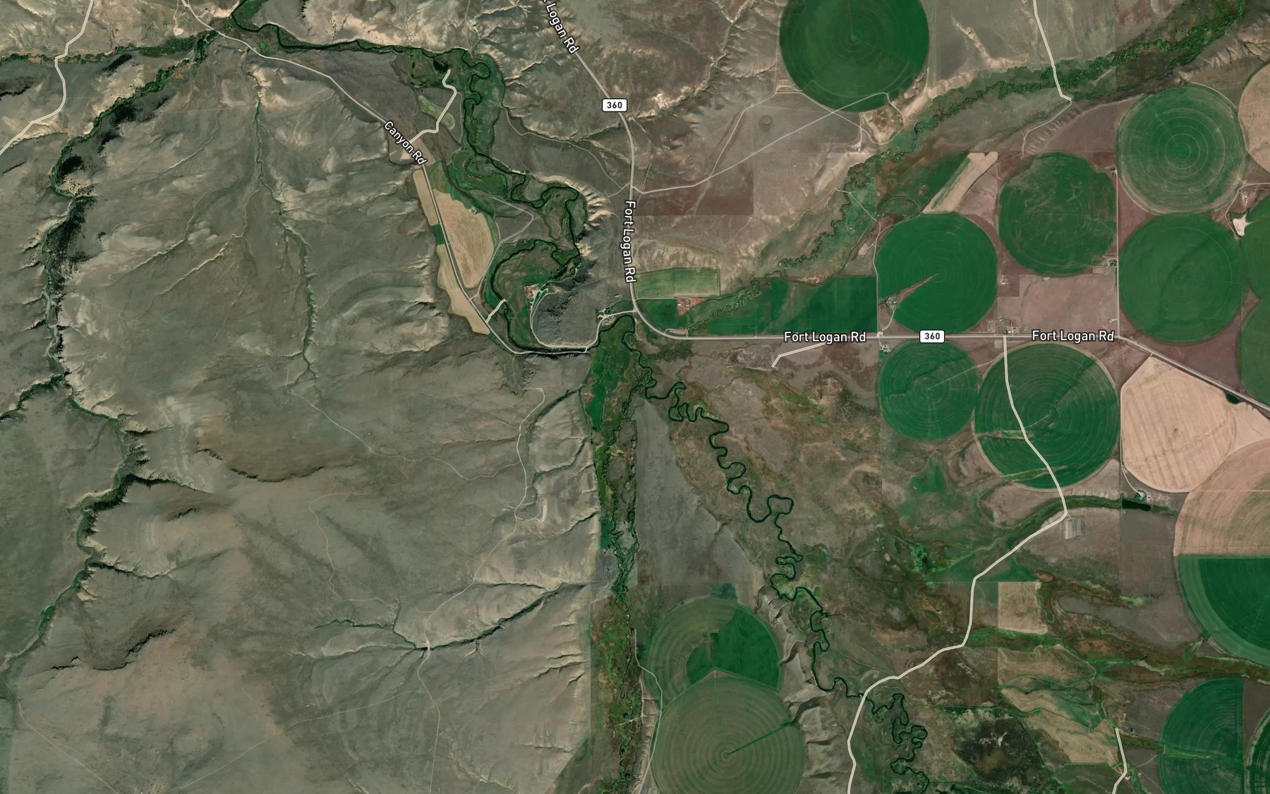 Satellite map of the Big Birch Creek