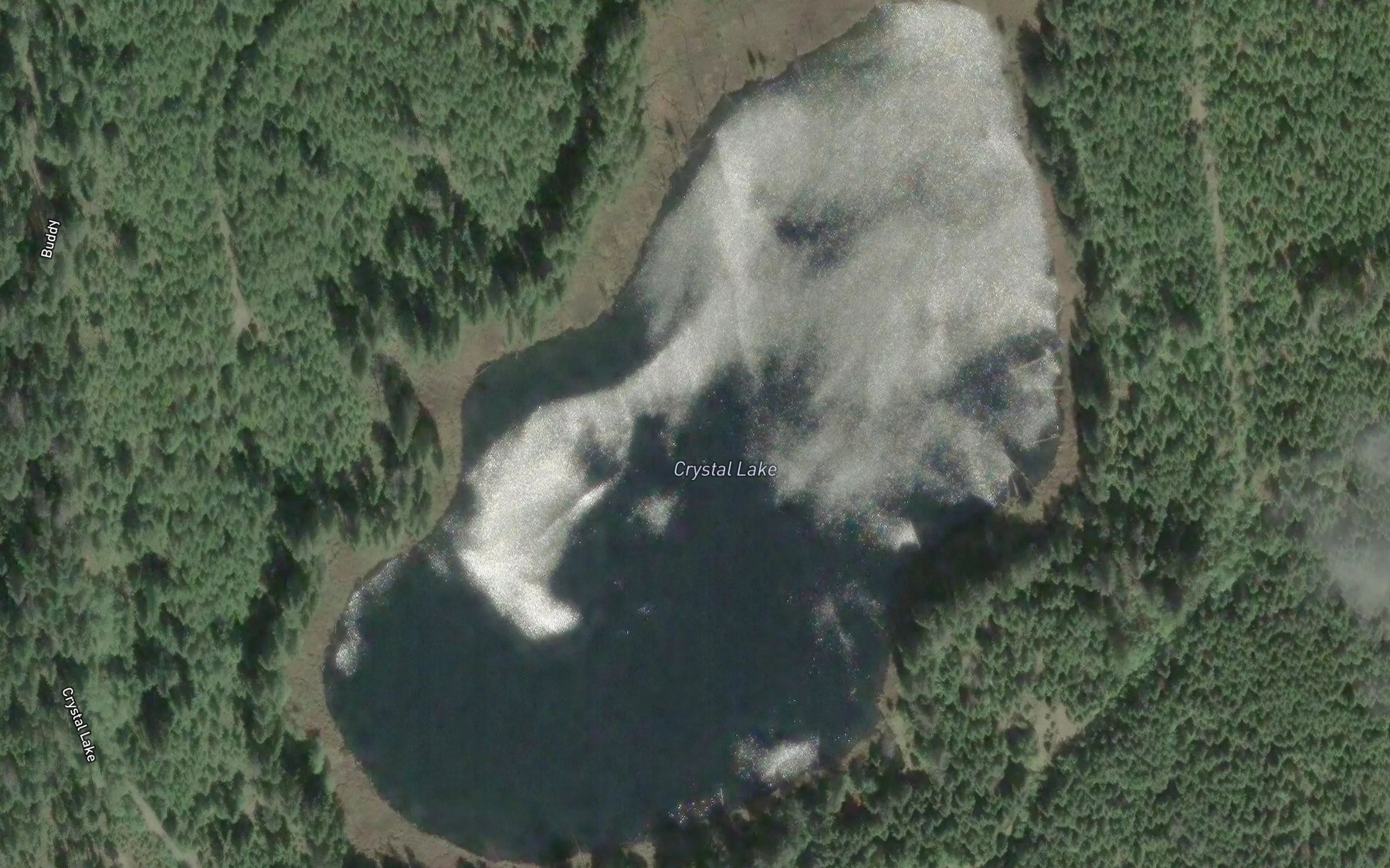 Satellite map of the Crystal Lake