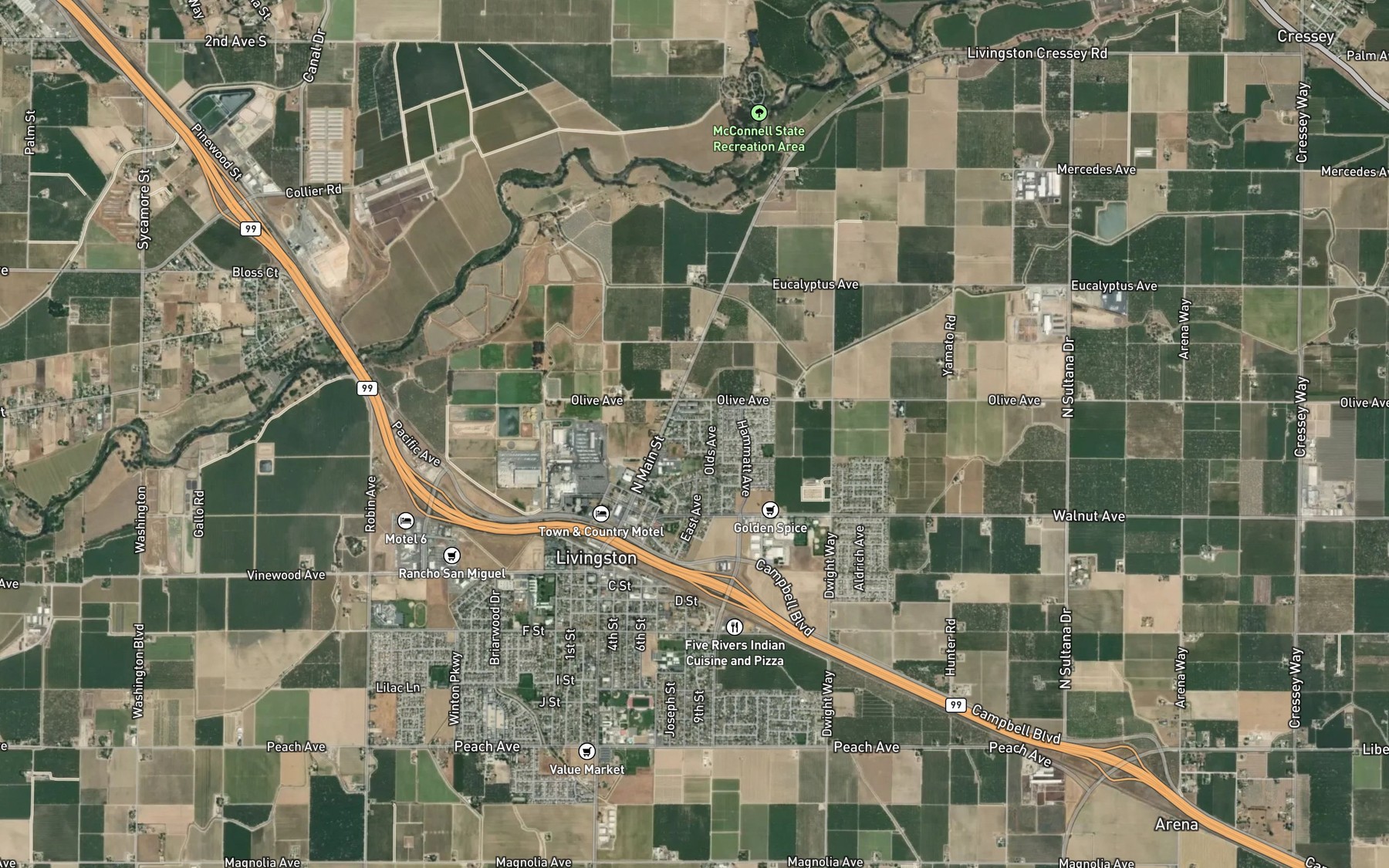 Satellite map of the Watson Lateral