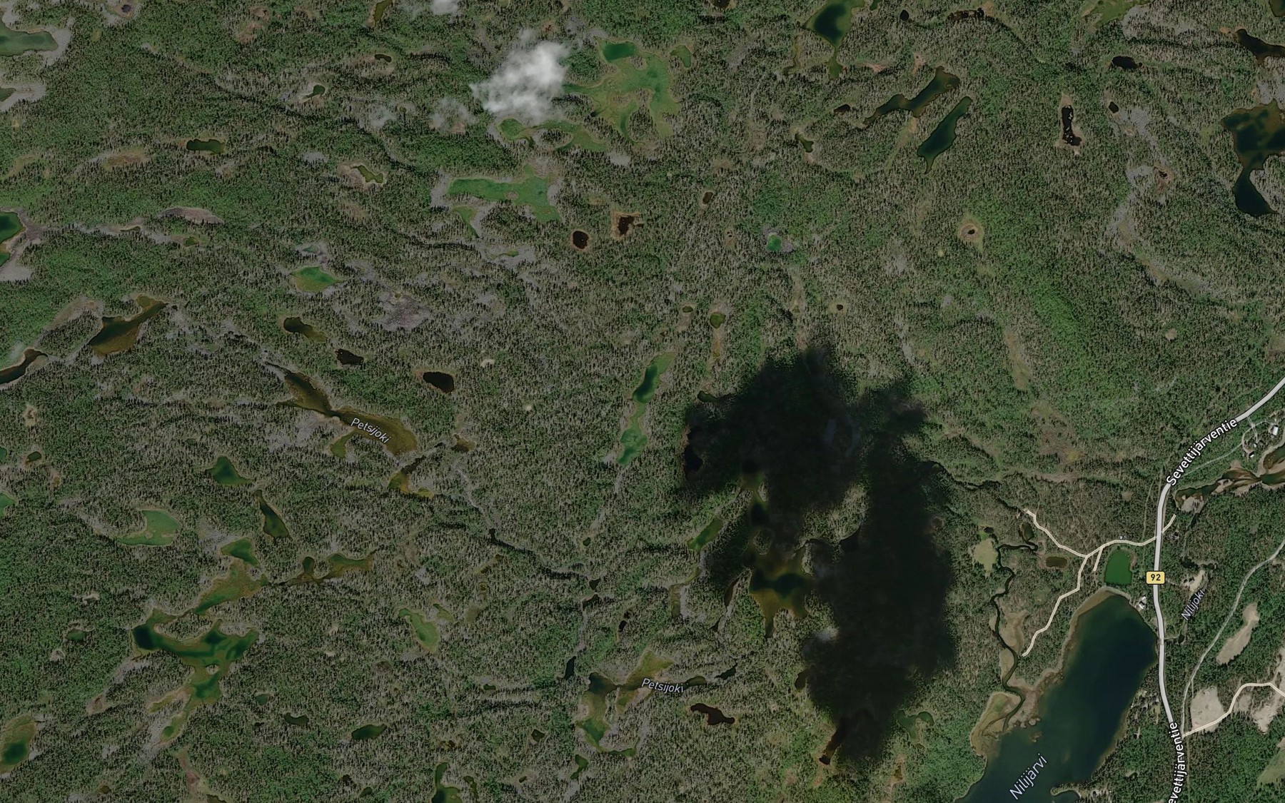 Satellite map of the Keinolampi