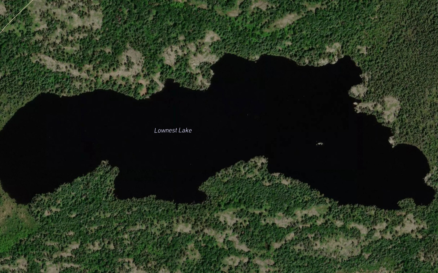Satellite map of the Lownest Lake