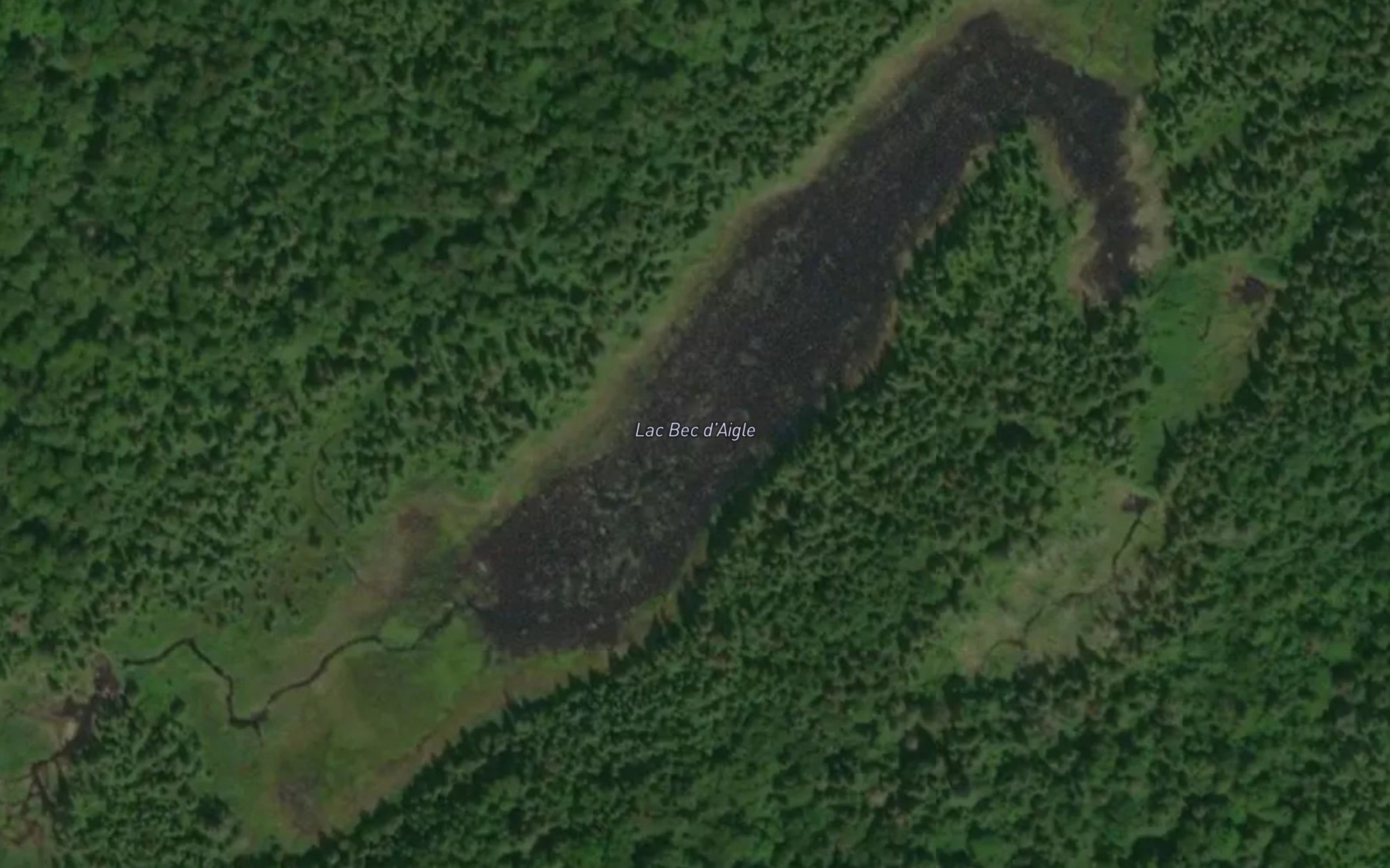 Satellite map of the Lac Bec d'Aigle