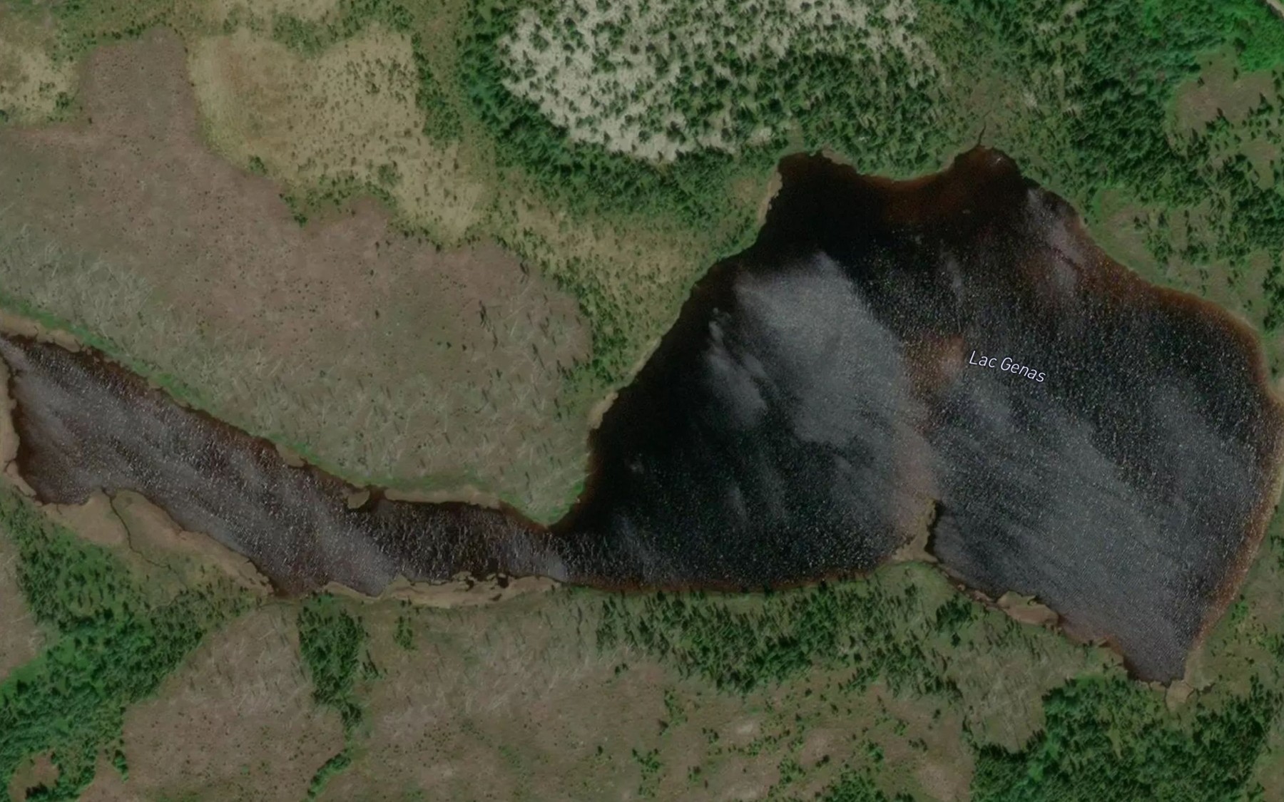 Satellite map of the Lac Genas