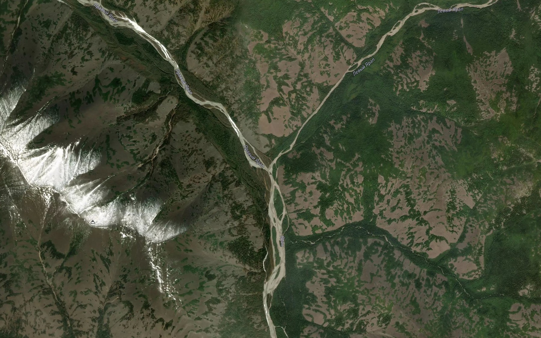 Satellite map of the Levyy Yarap