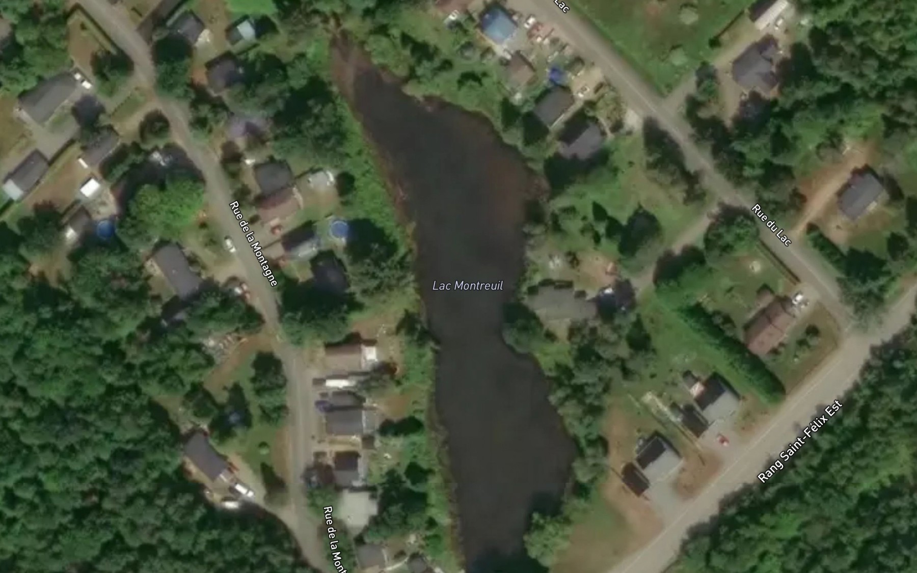 Satellite map of the Lac Montreuil