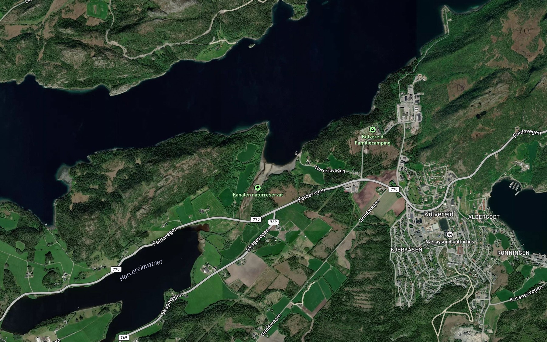 Satellite map of the Nordsjobukta