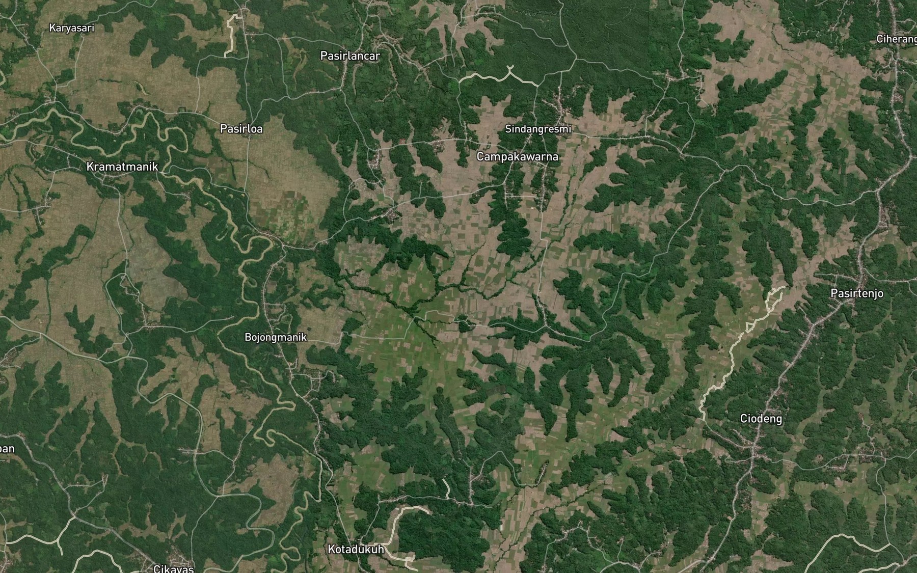Satellite map of the Ci Gandirsuhad