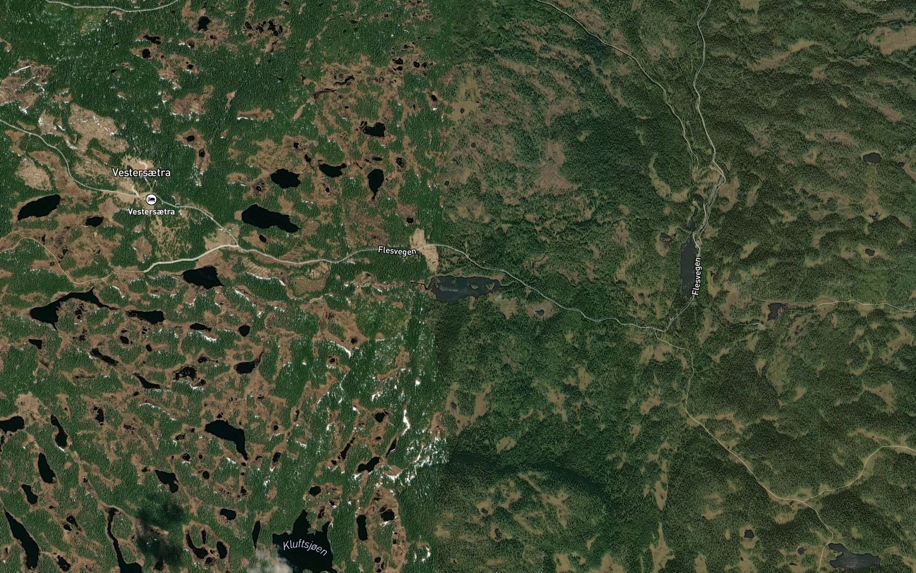 Satellite map of the Lulivatnet