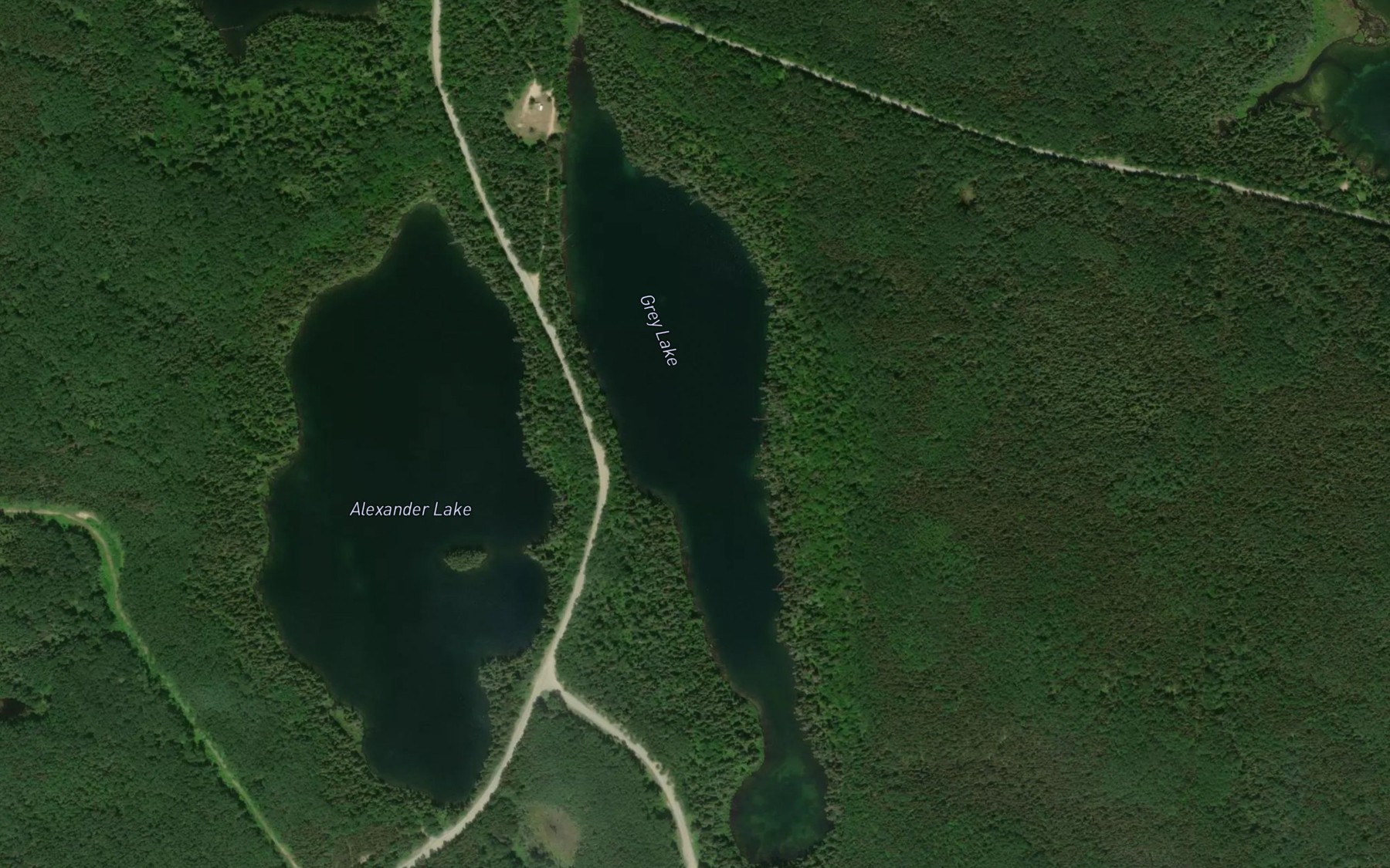 Satellite map of the Grey Lake
