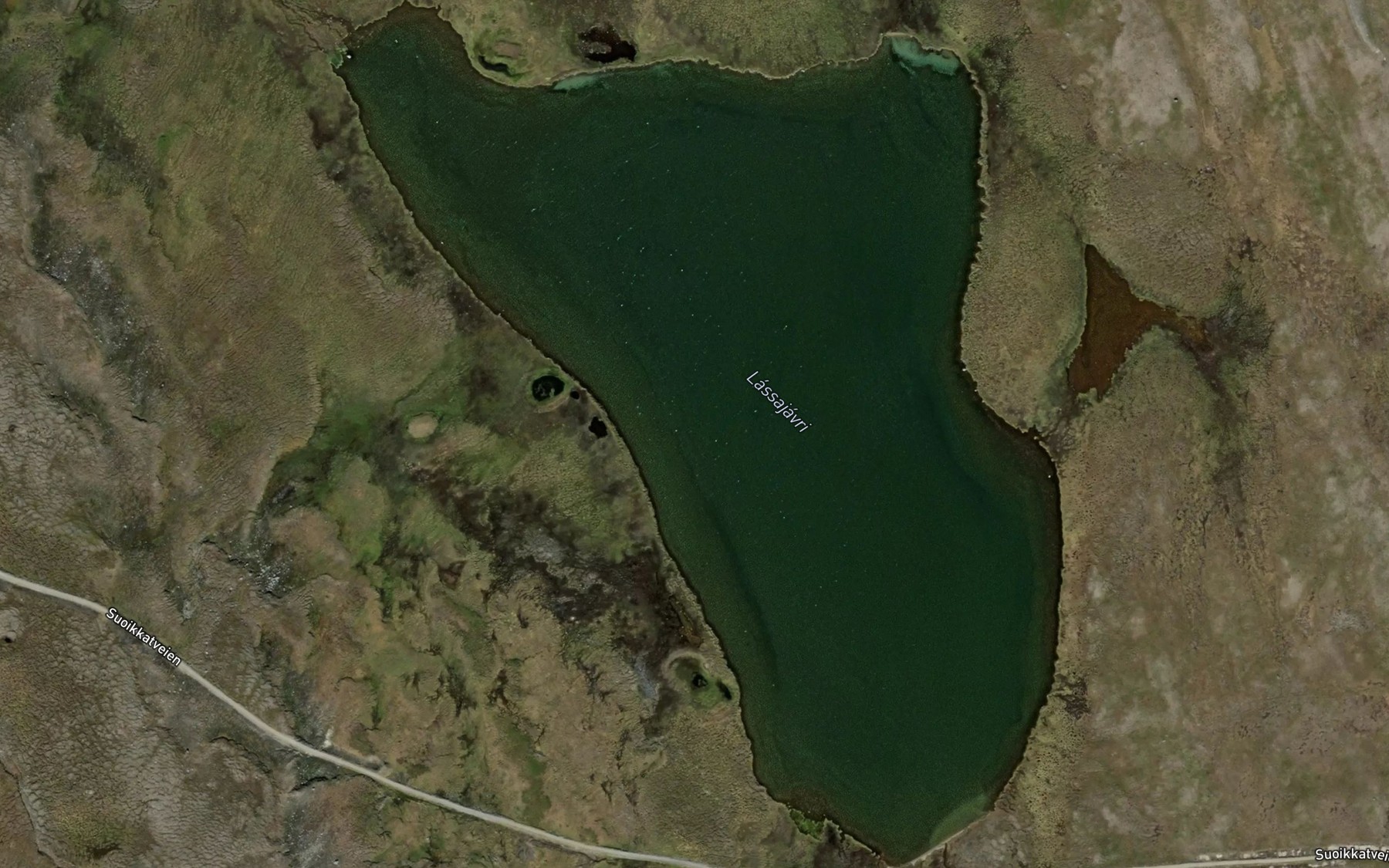 Satellite map of the Lassajavri