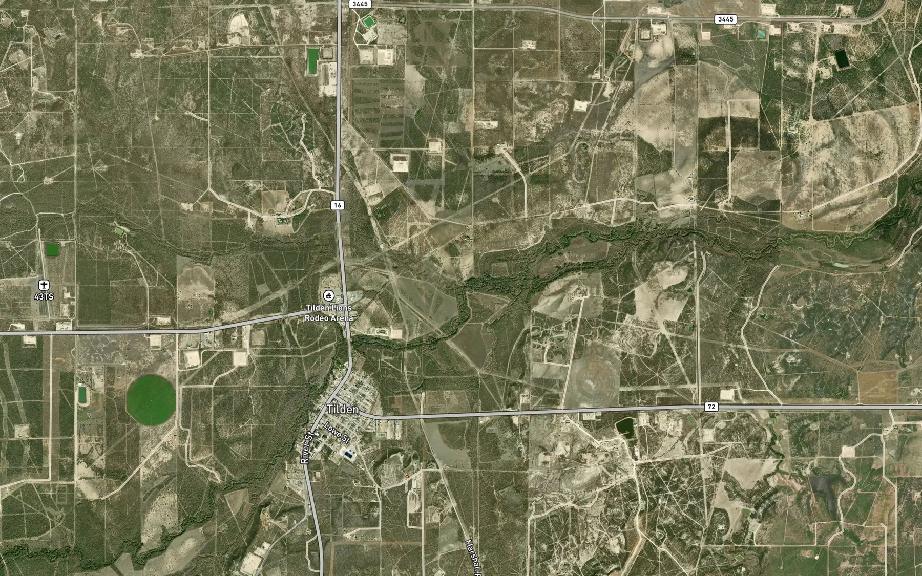 Satellite map of the Salt Branch