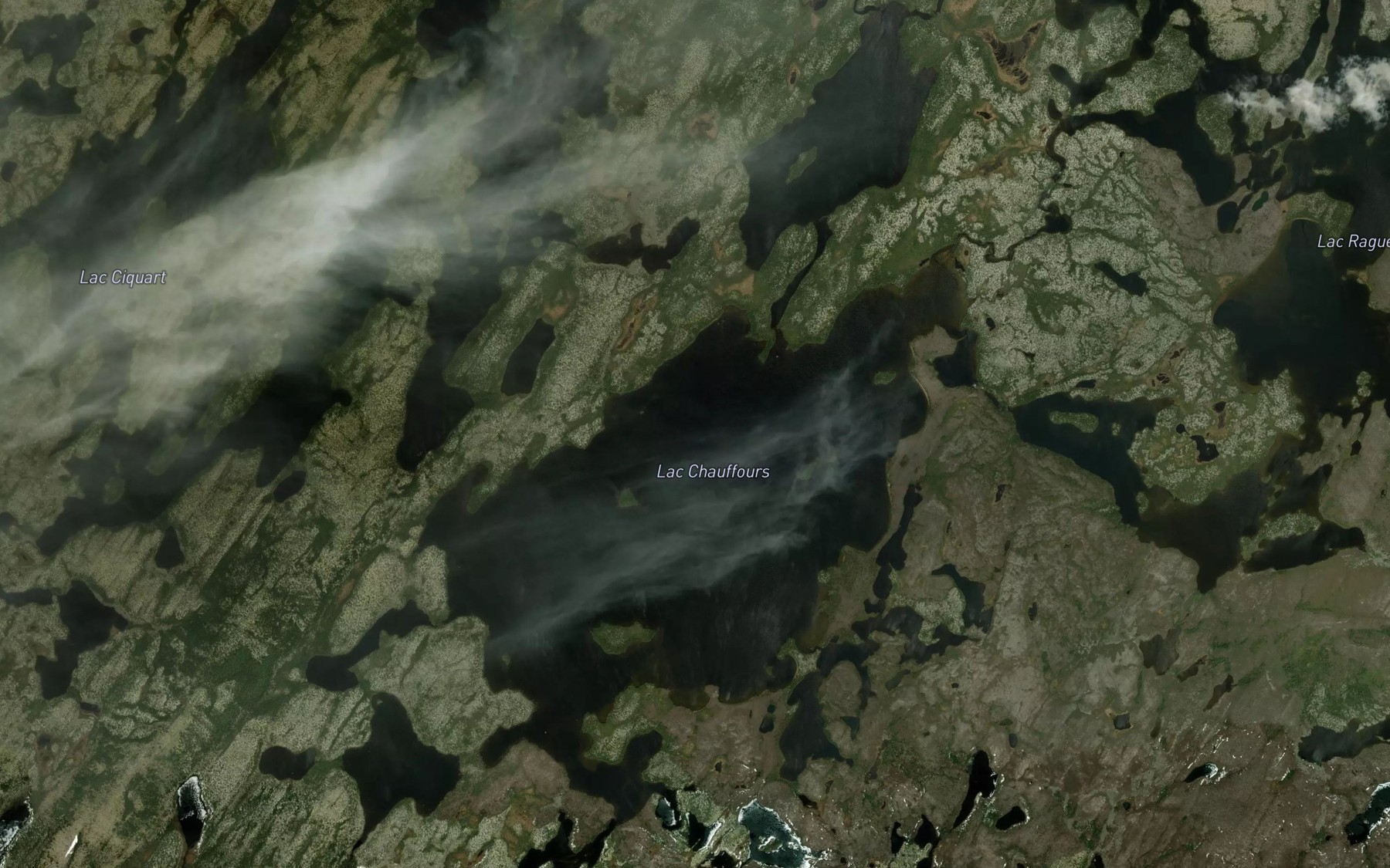 Satellite map of the Lac Chauffours