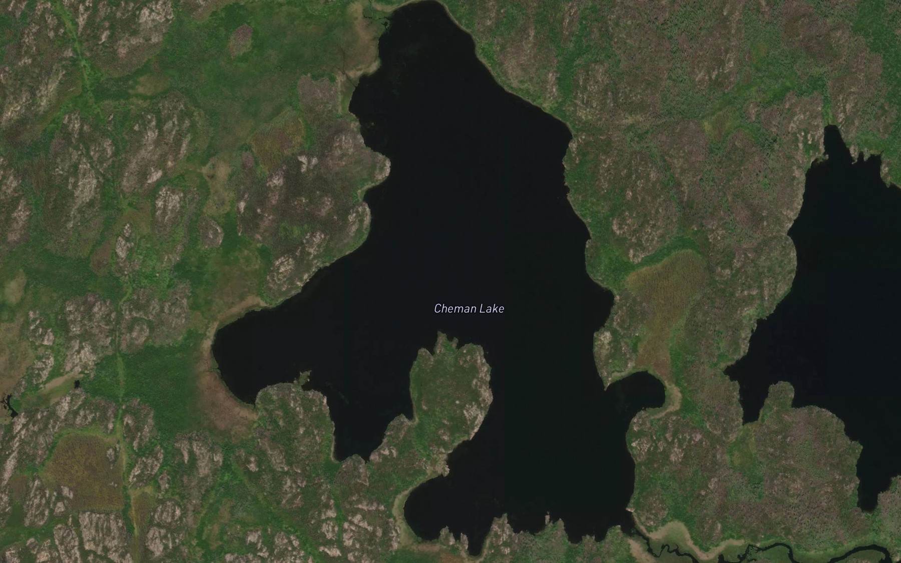 Satellite map of the Cheman Lake