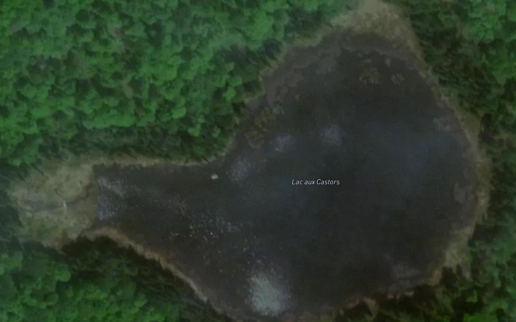 Satellite map of the Lac aux Castors