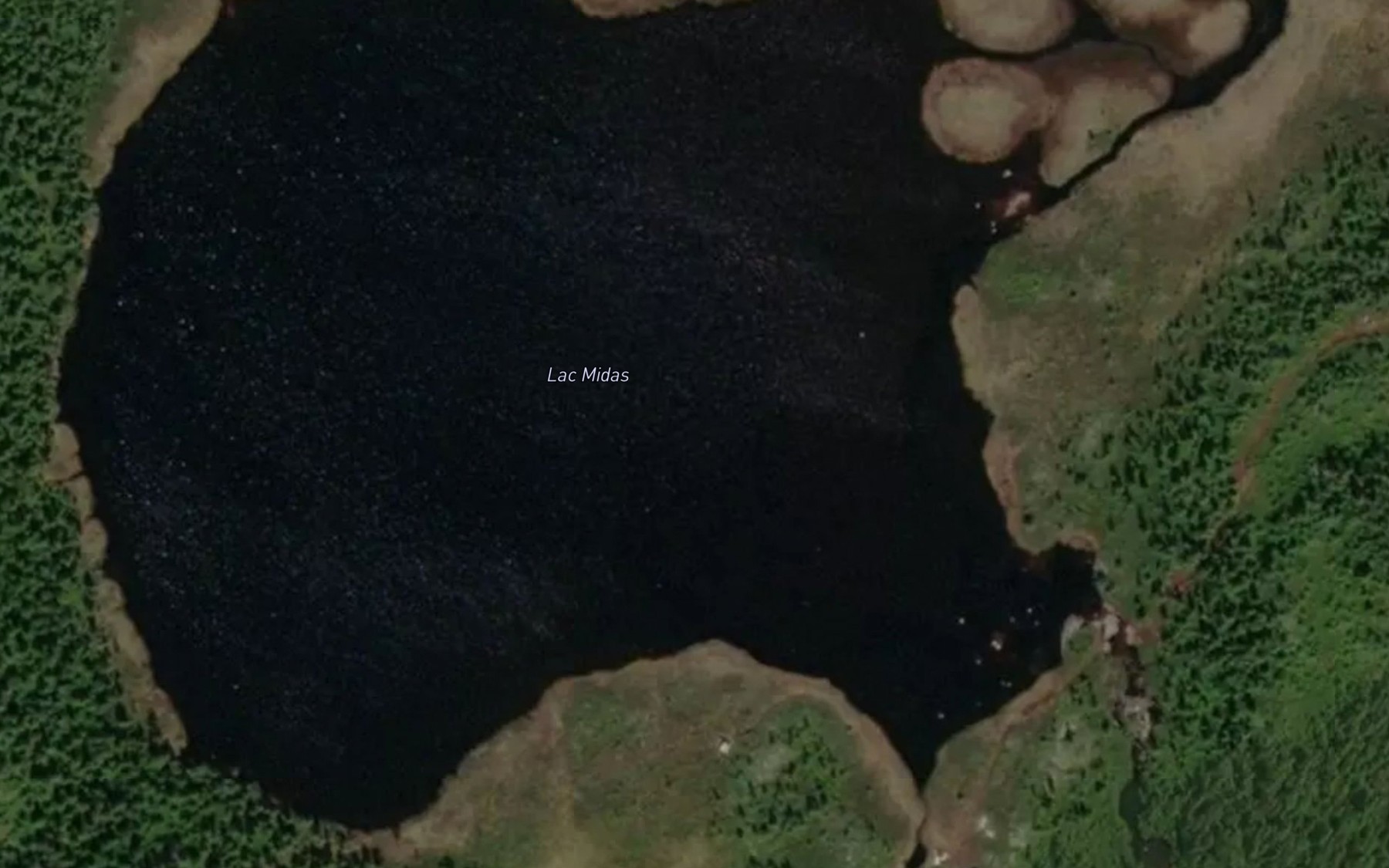 Satellite map of the Lac Midas