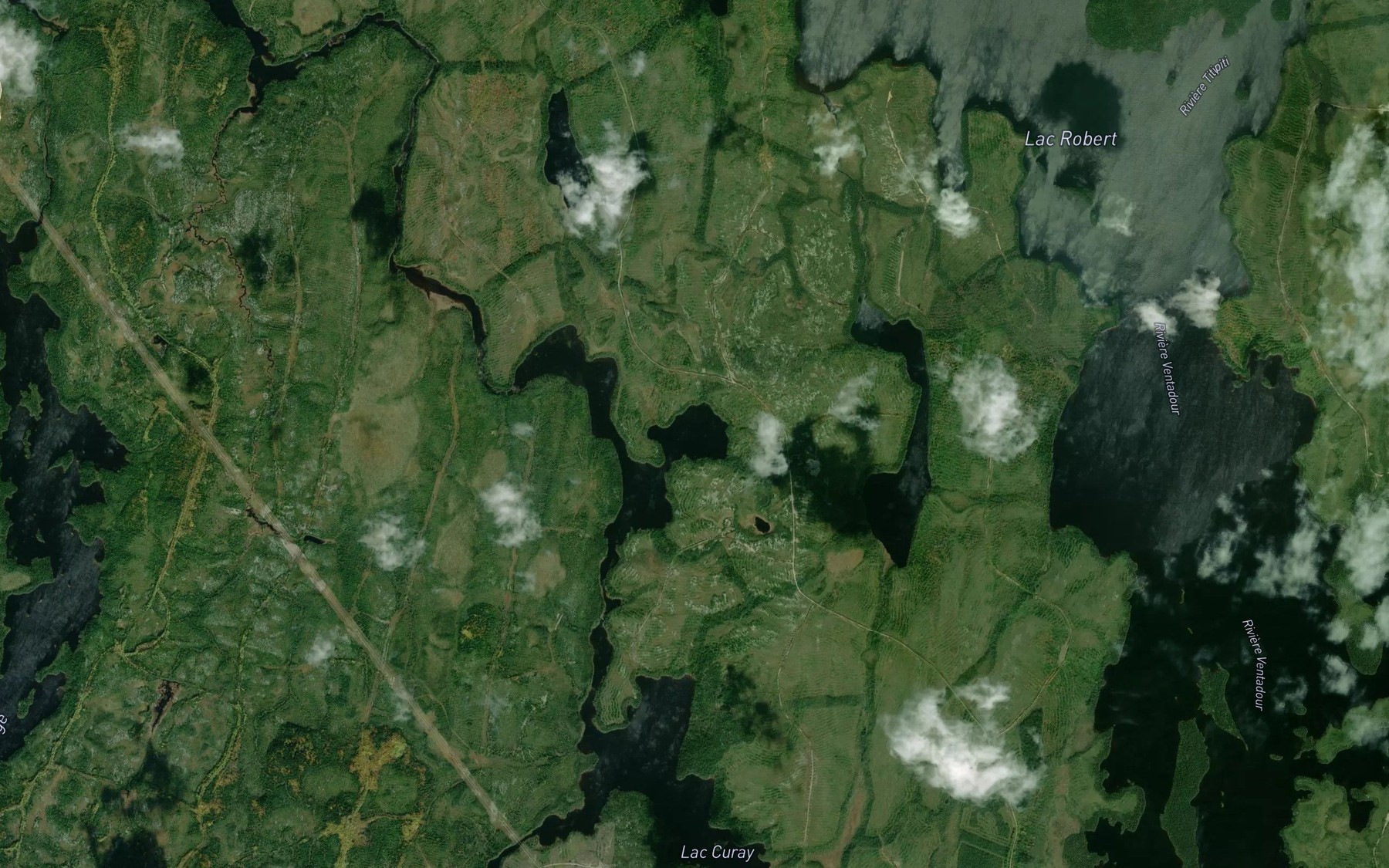 Satellite map of the Lac Dick