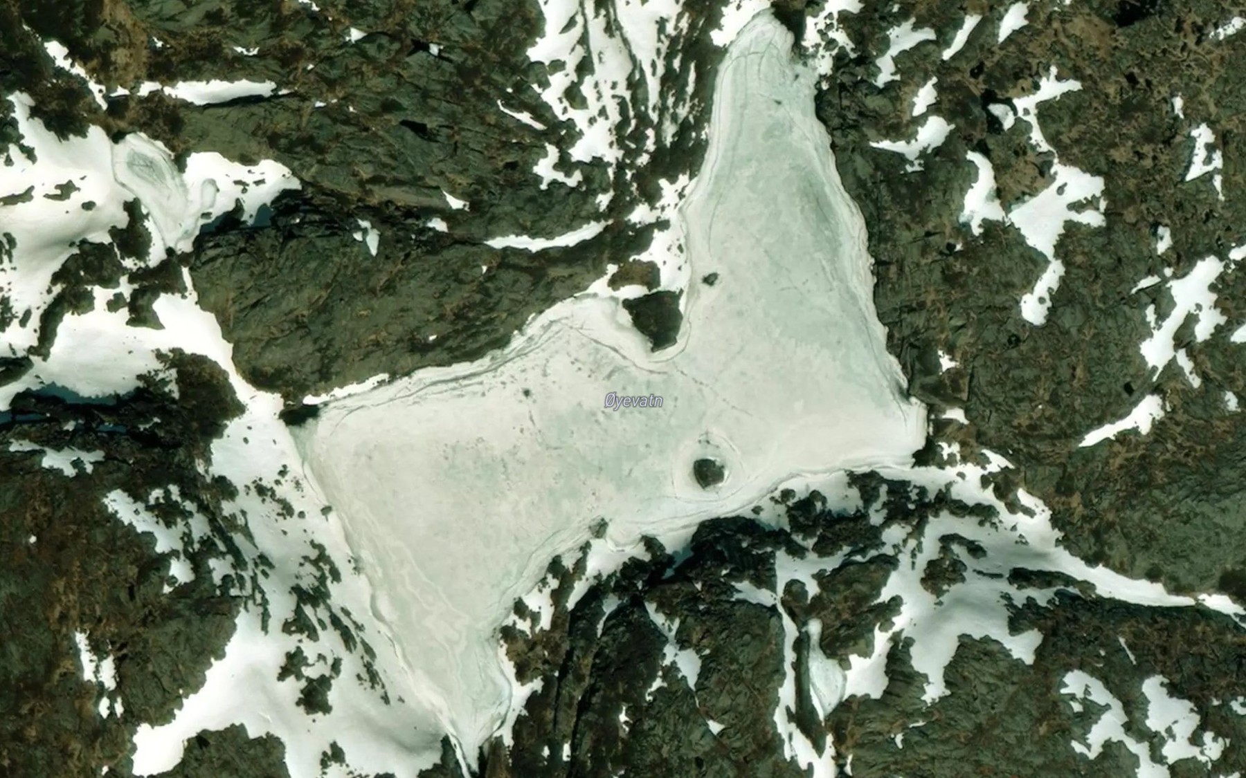 Satellite map of the Oyevatnet