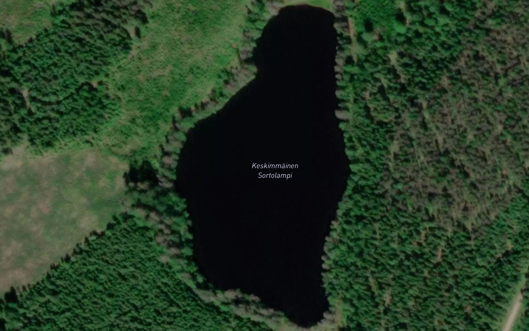 Satellite map of the Keskimmainen Sortolampi