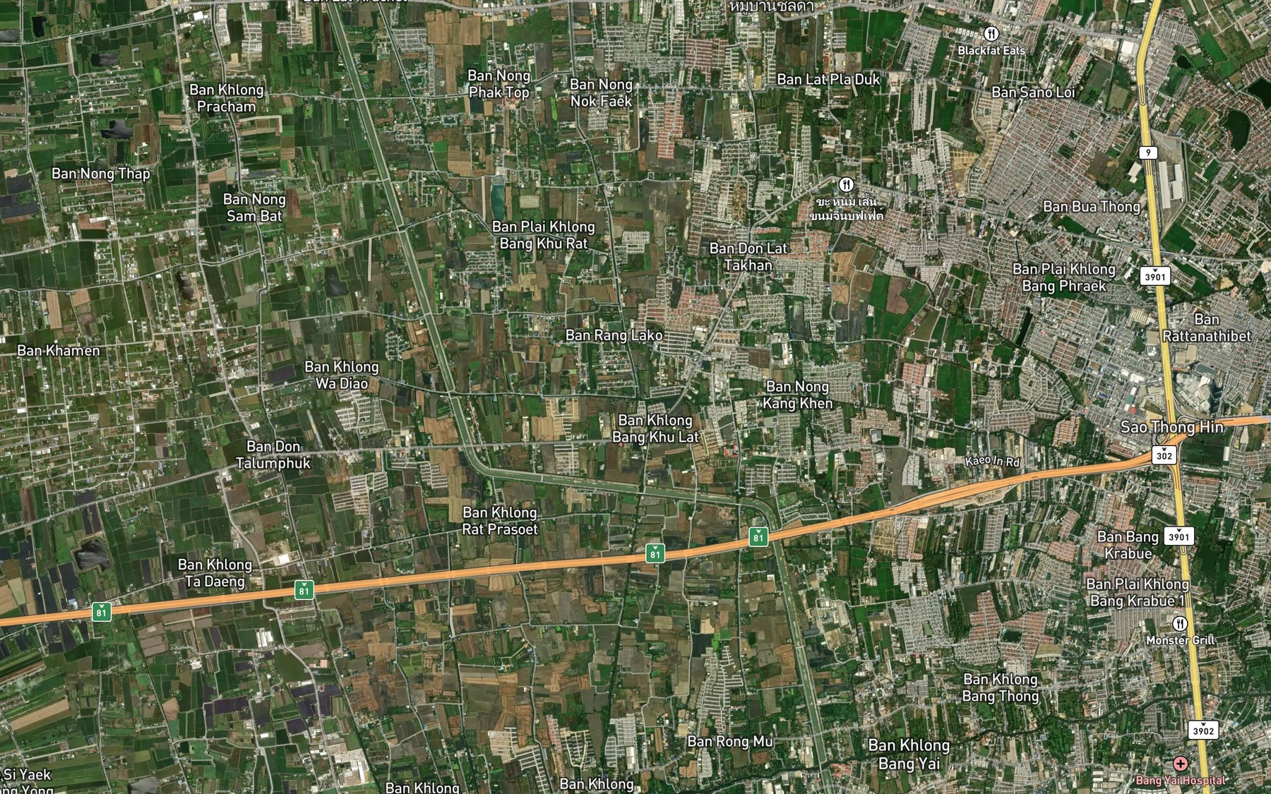 Satellite map of the Khlong To Mai