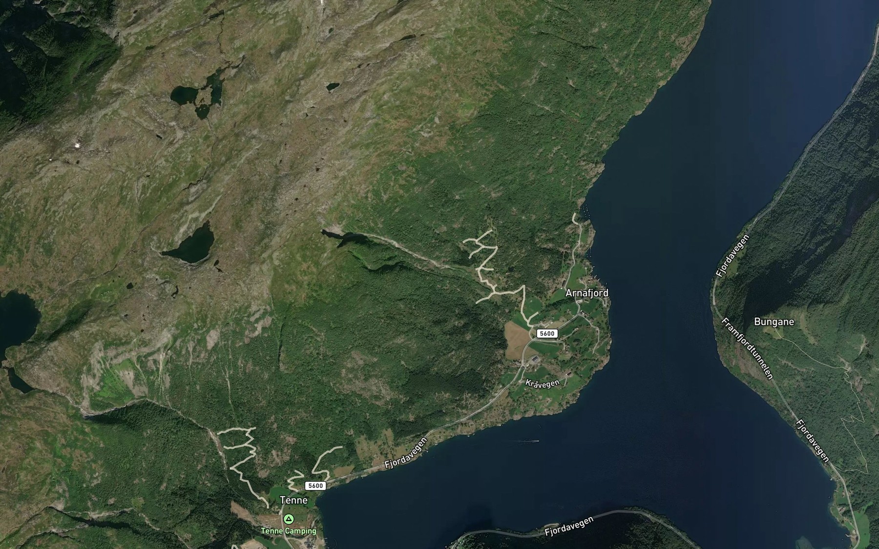 Satellite map of the Heggesnera