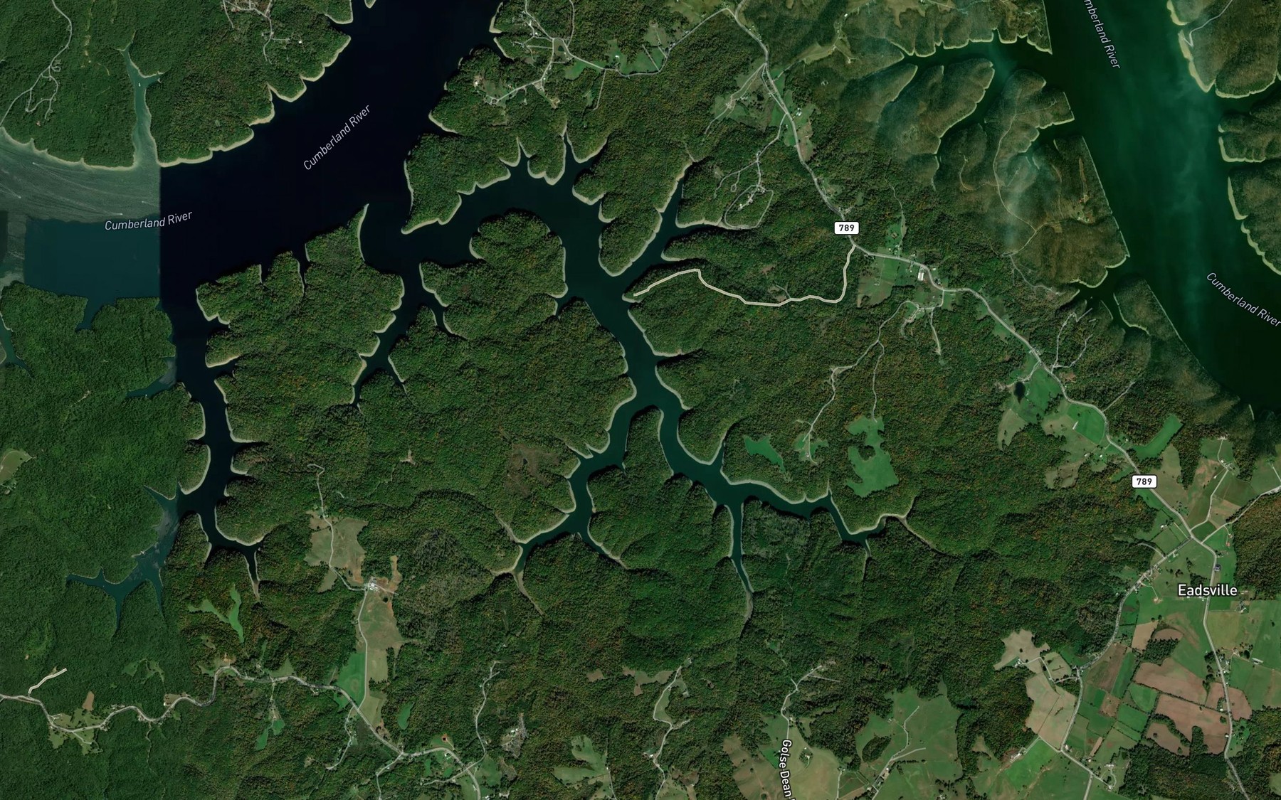Satellite map of the Granny Creek