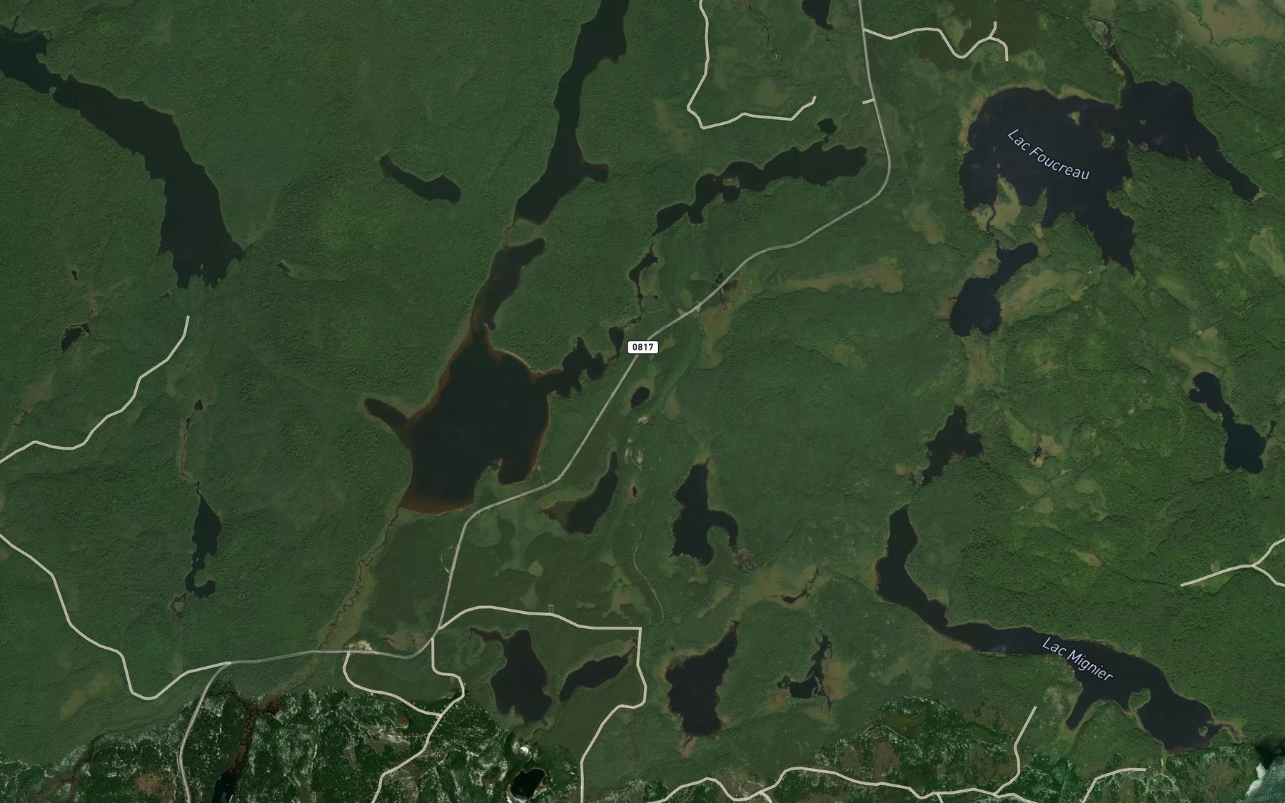Satellite map of the Lac Pradal