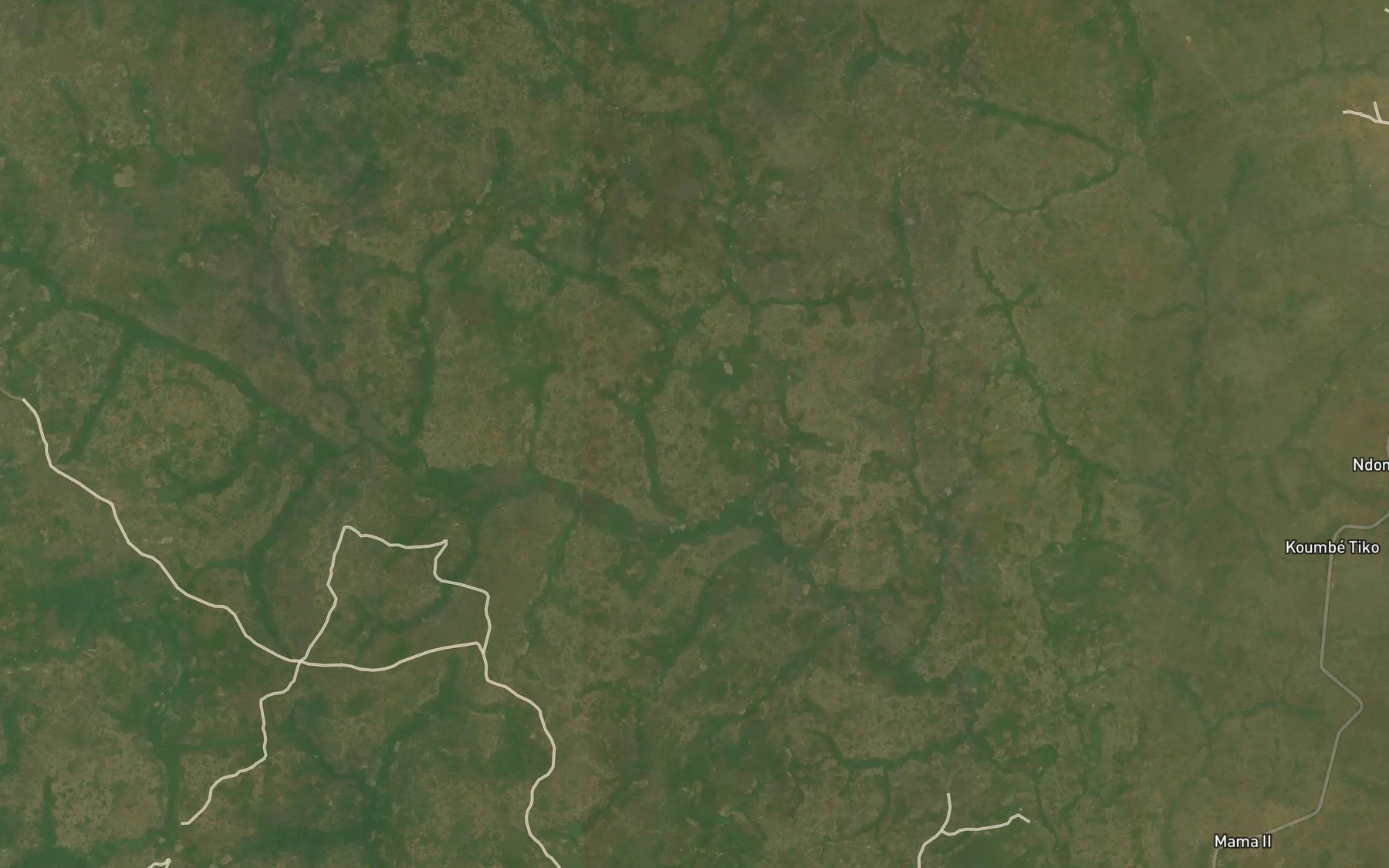 Satellite map of the Mangombela