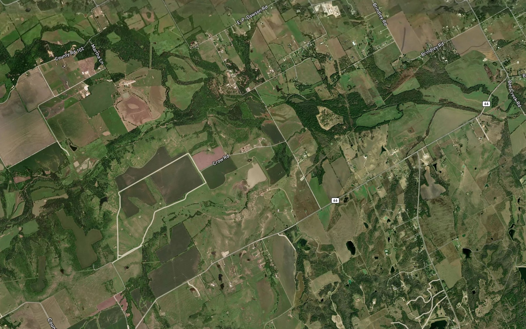 Satellite map of the Soil Conservation Service Site 75b Reservoir