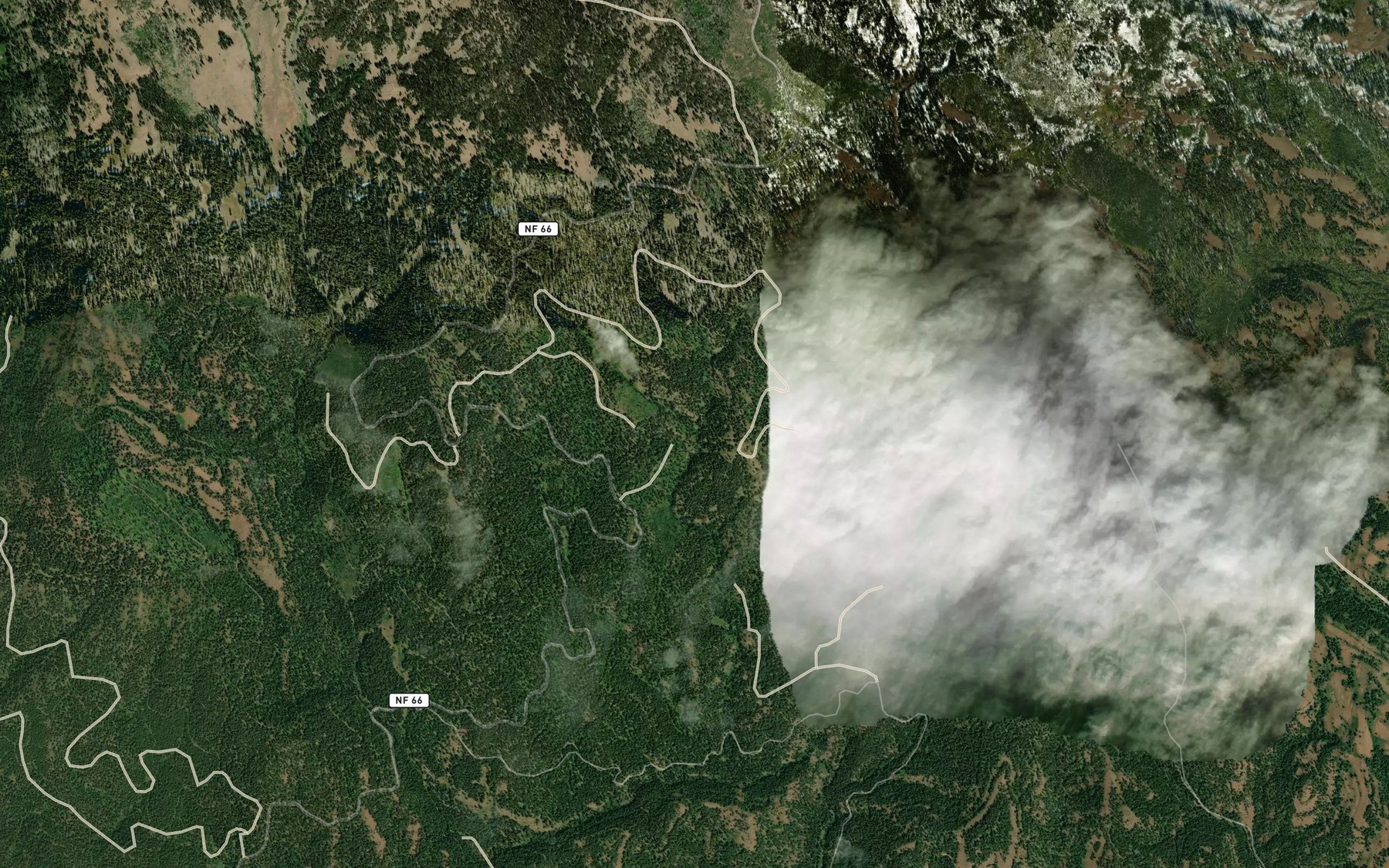 Satellite map of the West Trinity Creek