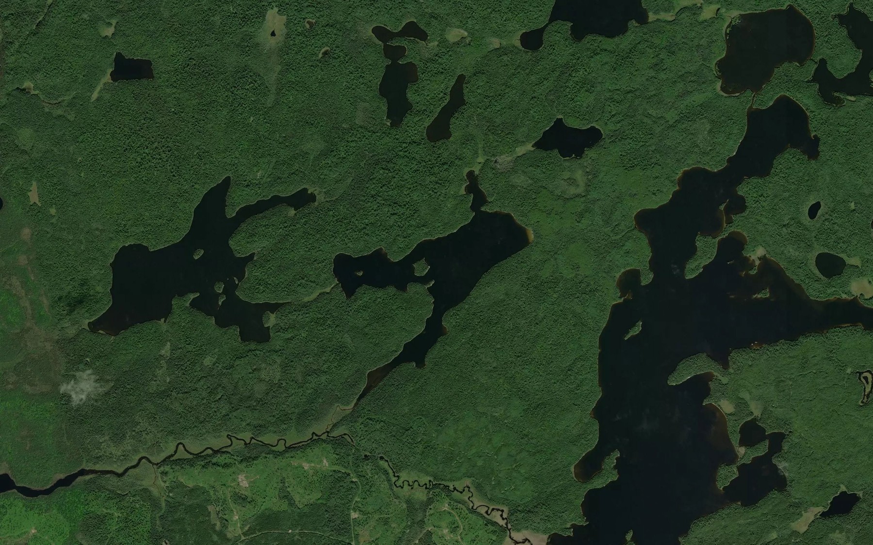 Satellite map of the Camp Lake