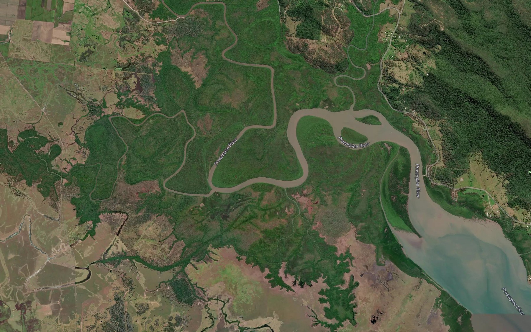 Satellite map of the Kelsey Creek