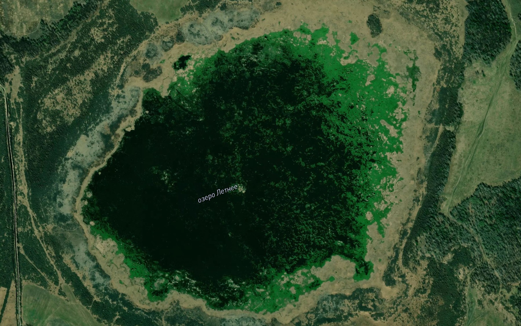 Satellite map of the Ozero Letneye