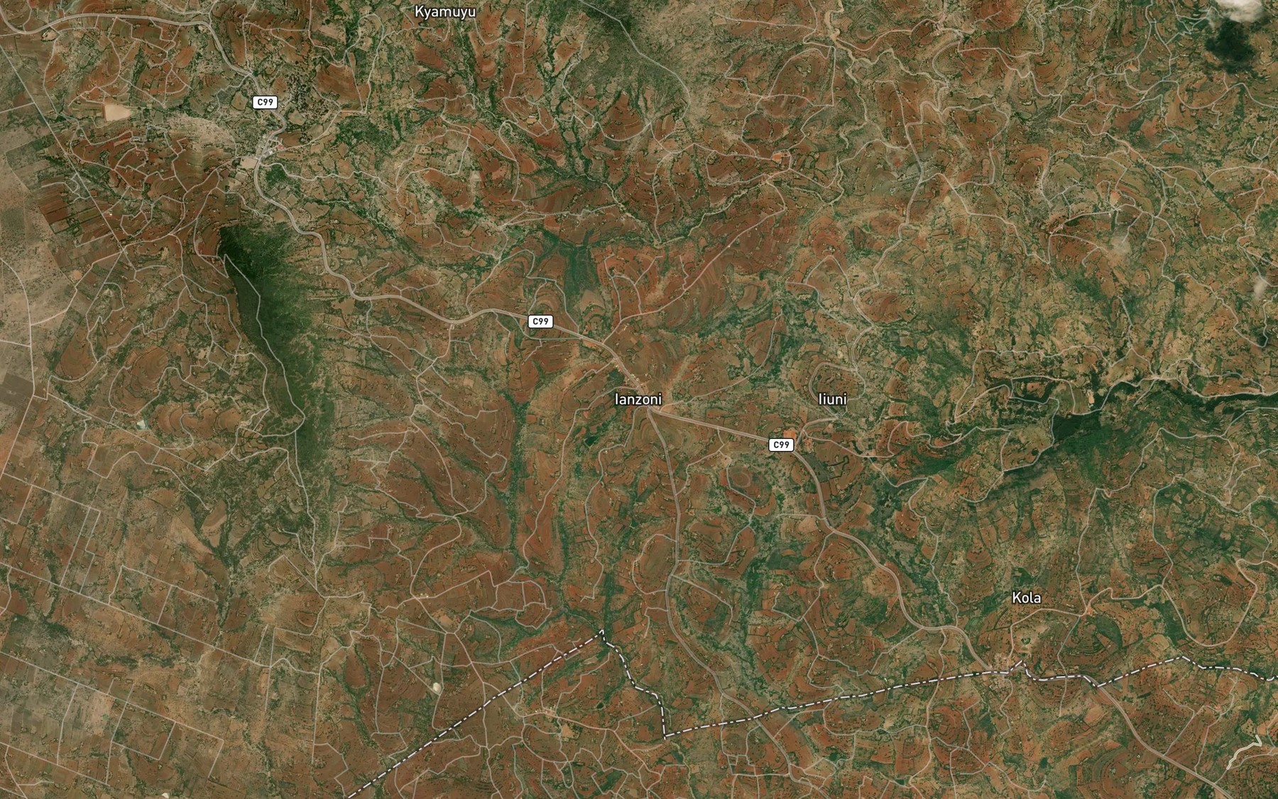 Satellite map of the Kamanza Dam