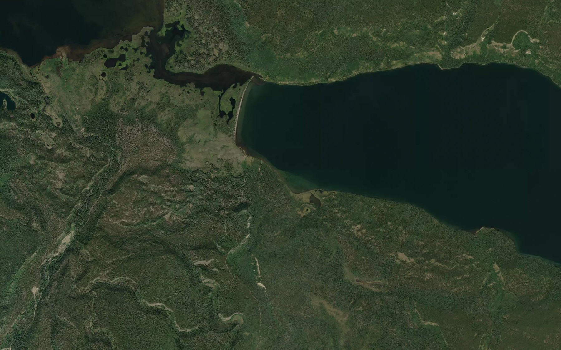 Satellite map of the Davenport Creek