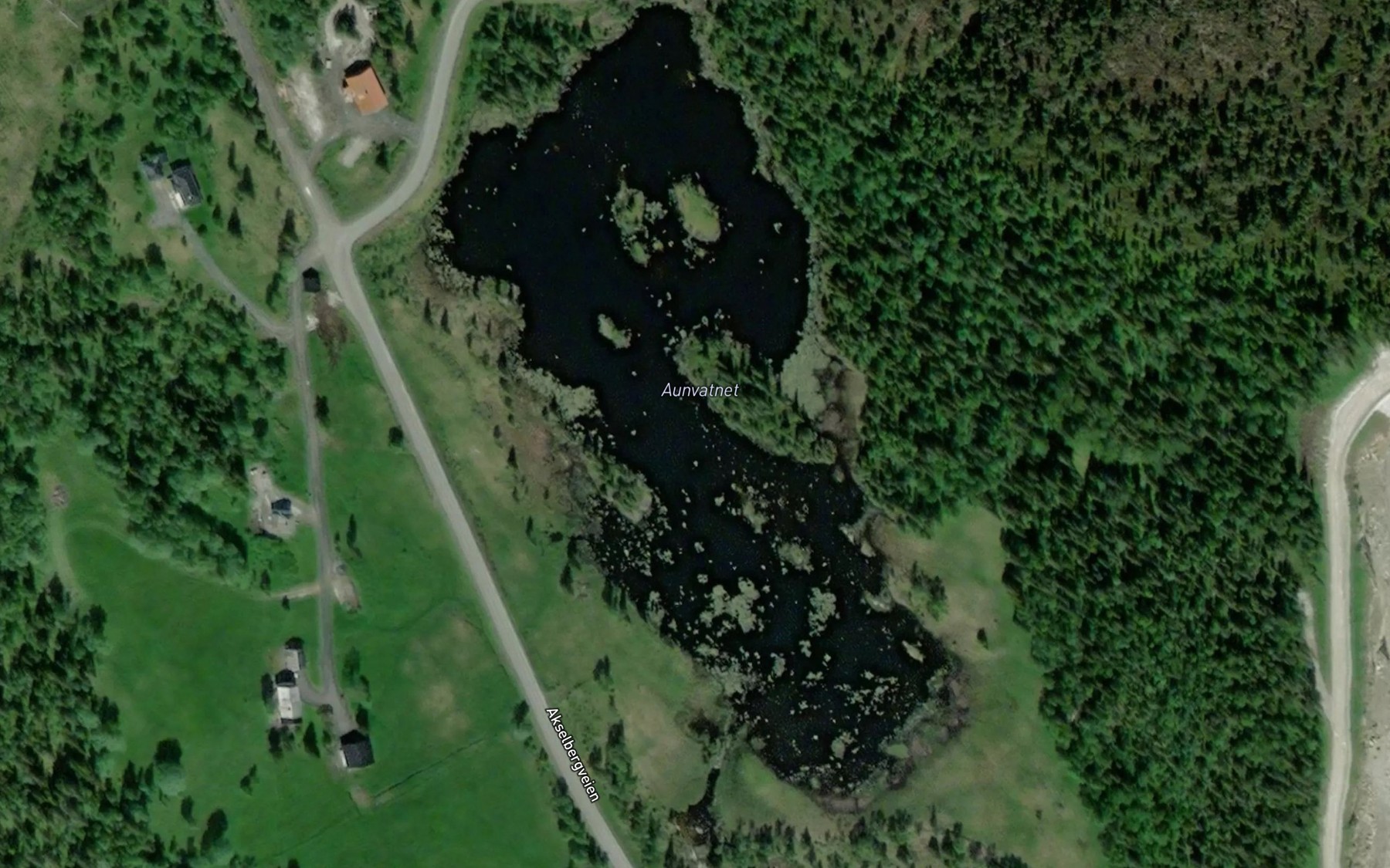 Satellite map of the Aunvatnet