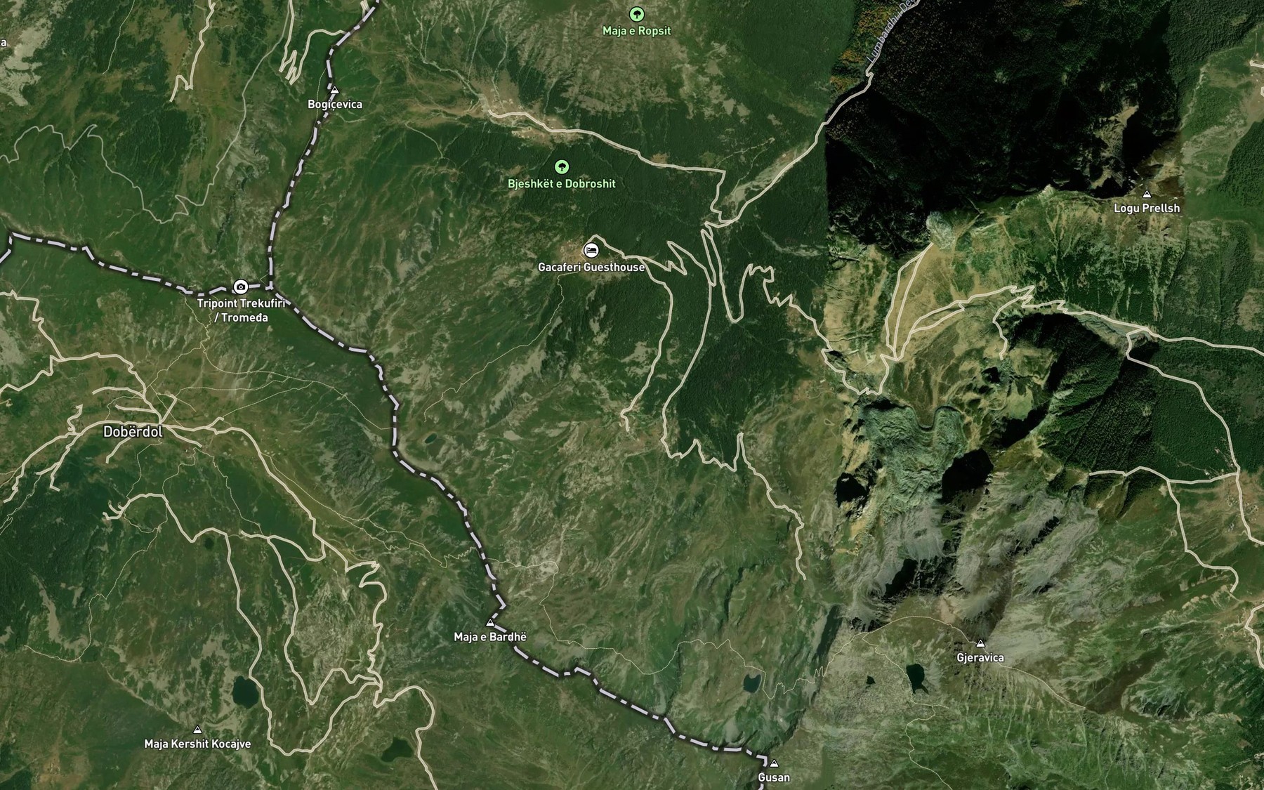 Satellite map of the Kroni i Metes