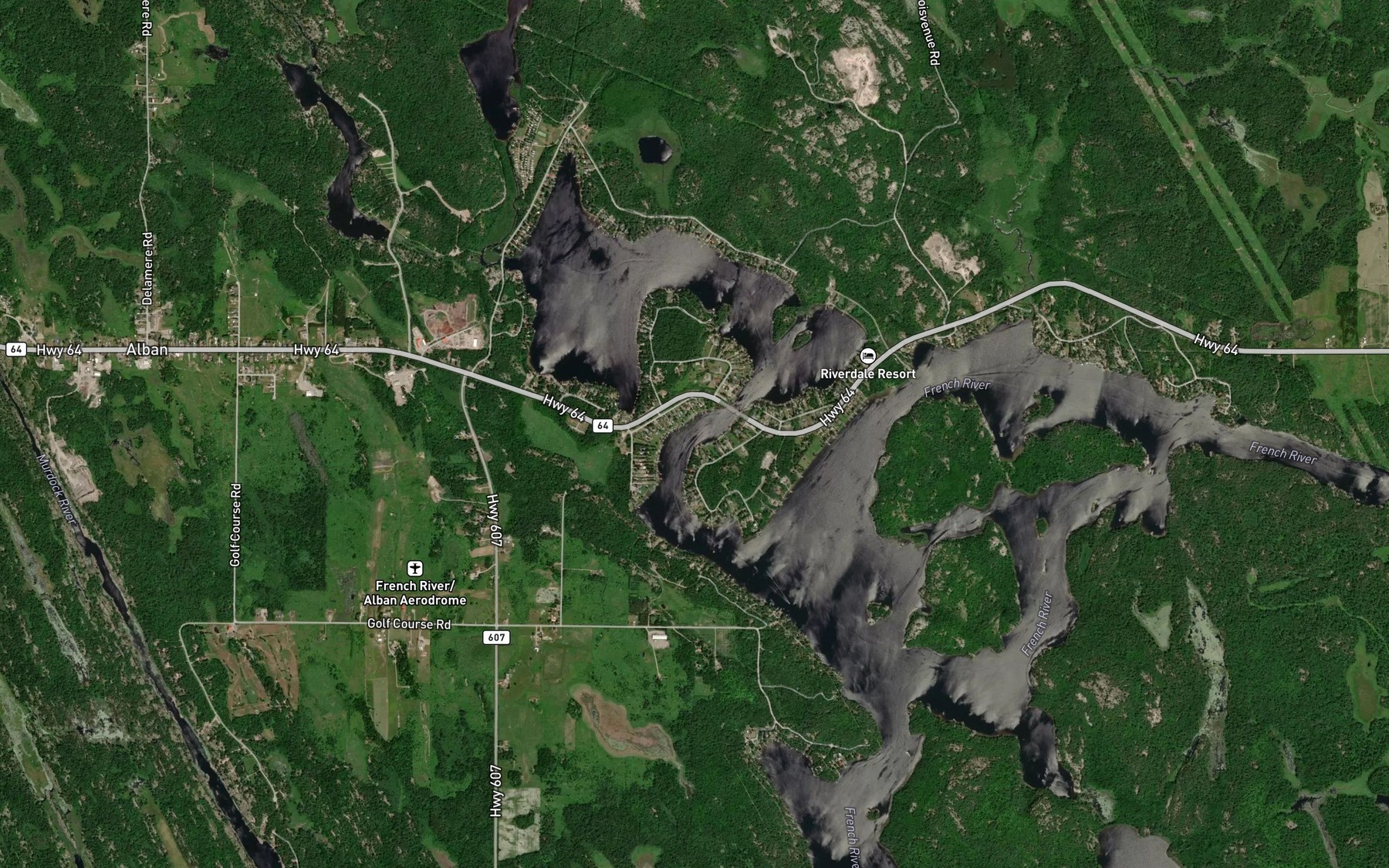 Satellite map of the Rangers Bay