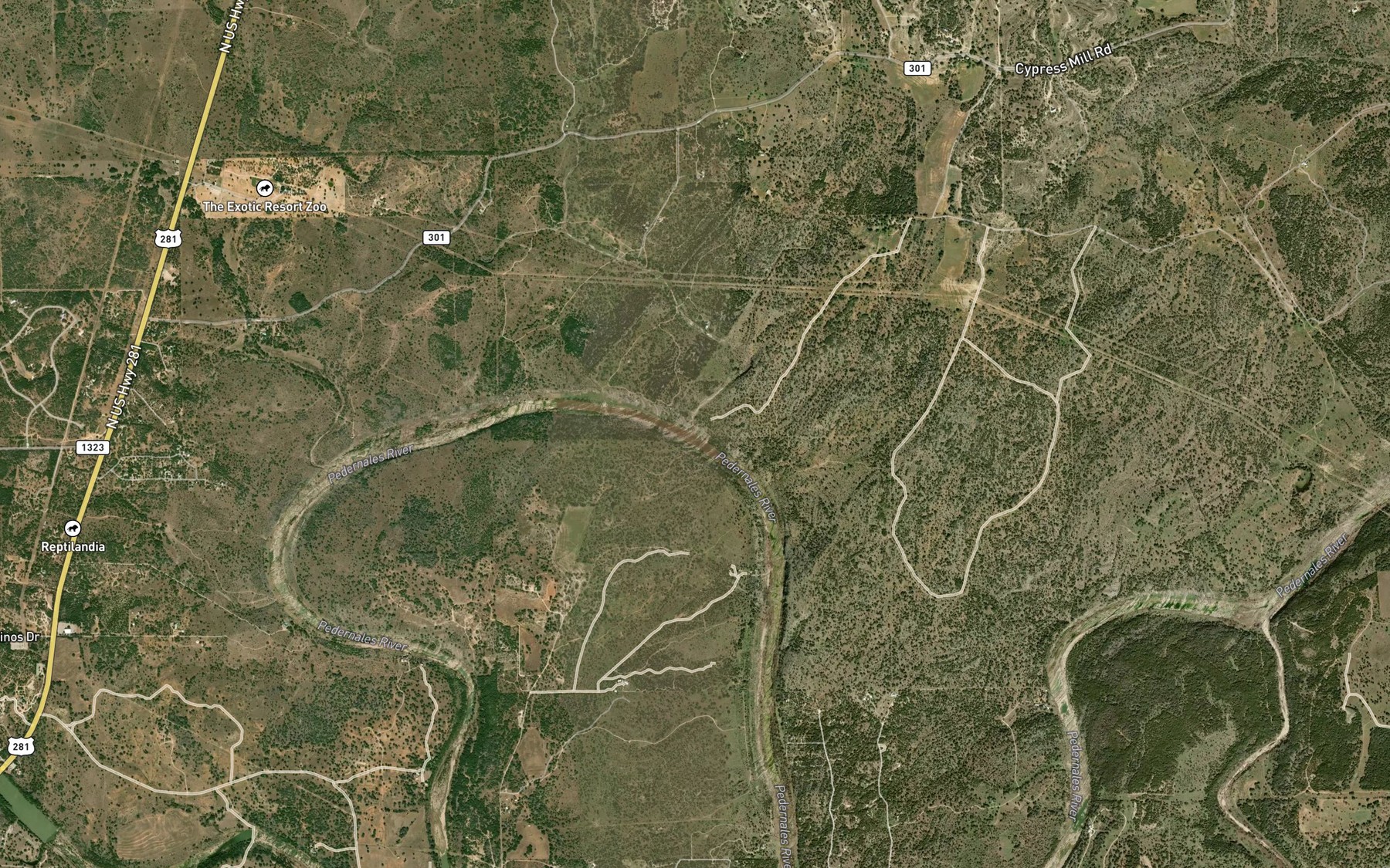 Satellite map of the Cottonwood Creek