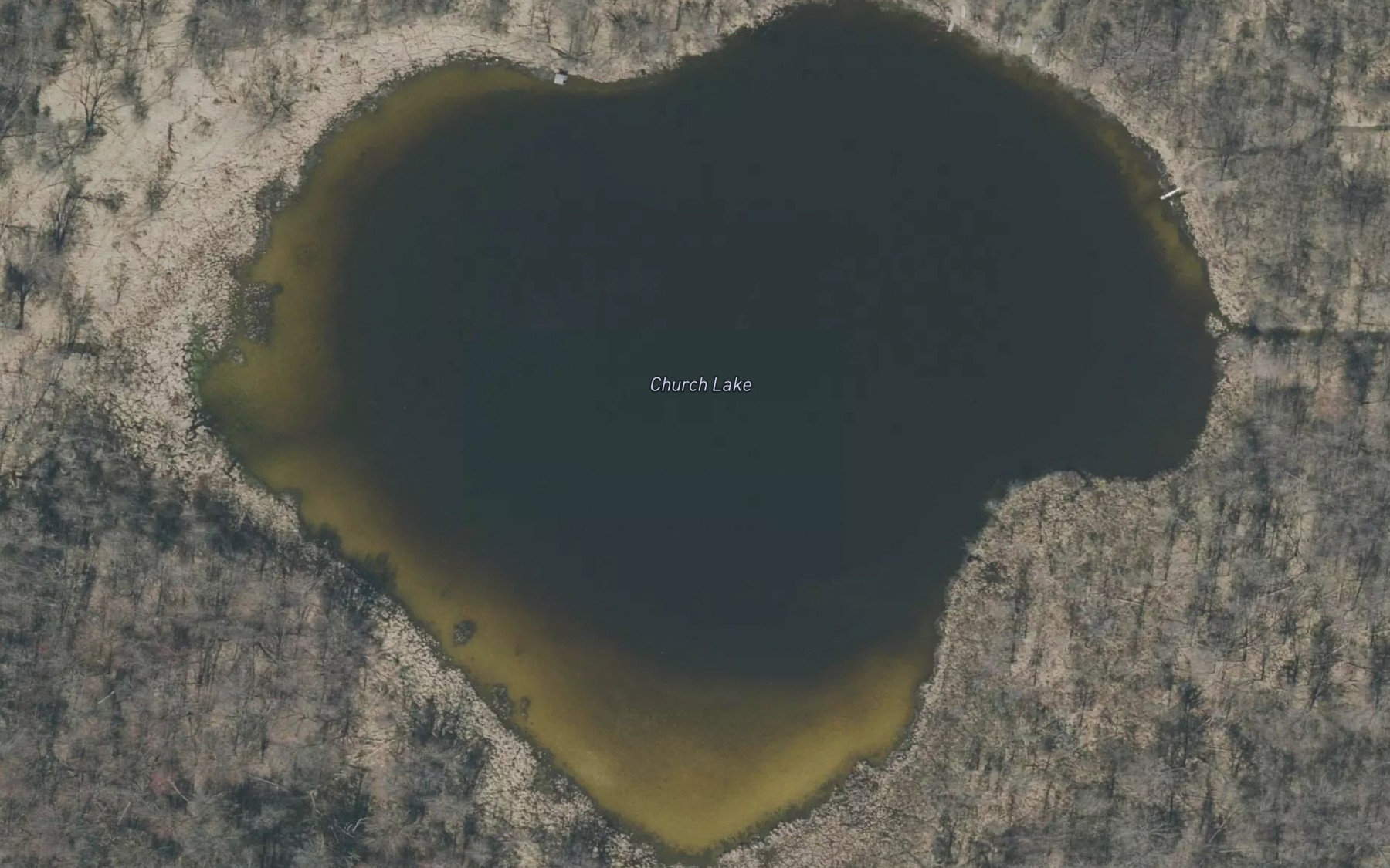 Satellite map of the Church Lake