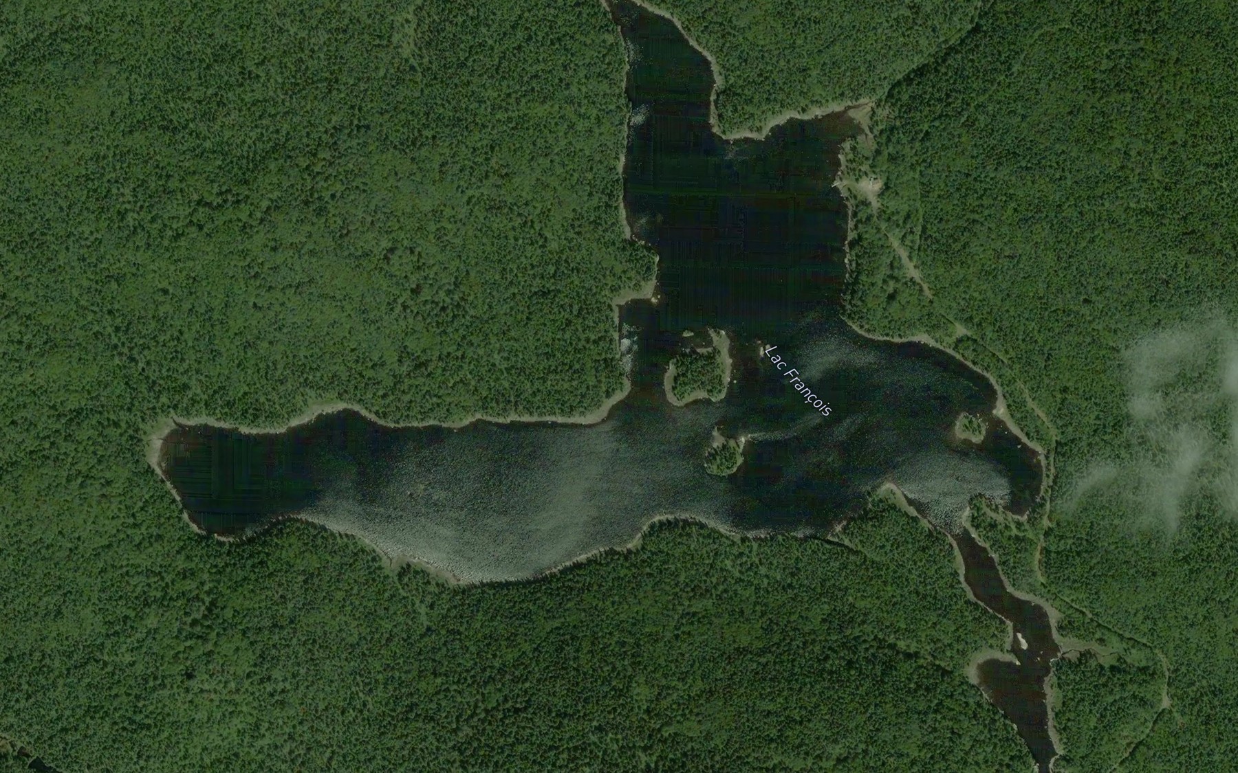 Satellite map of the Lac Francois