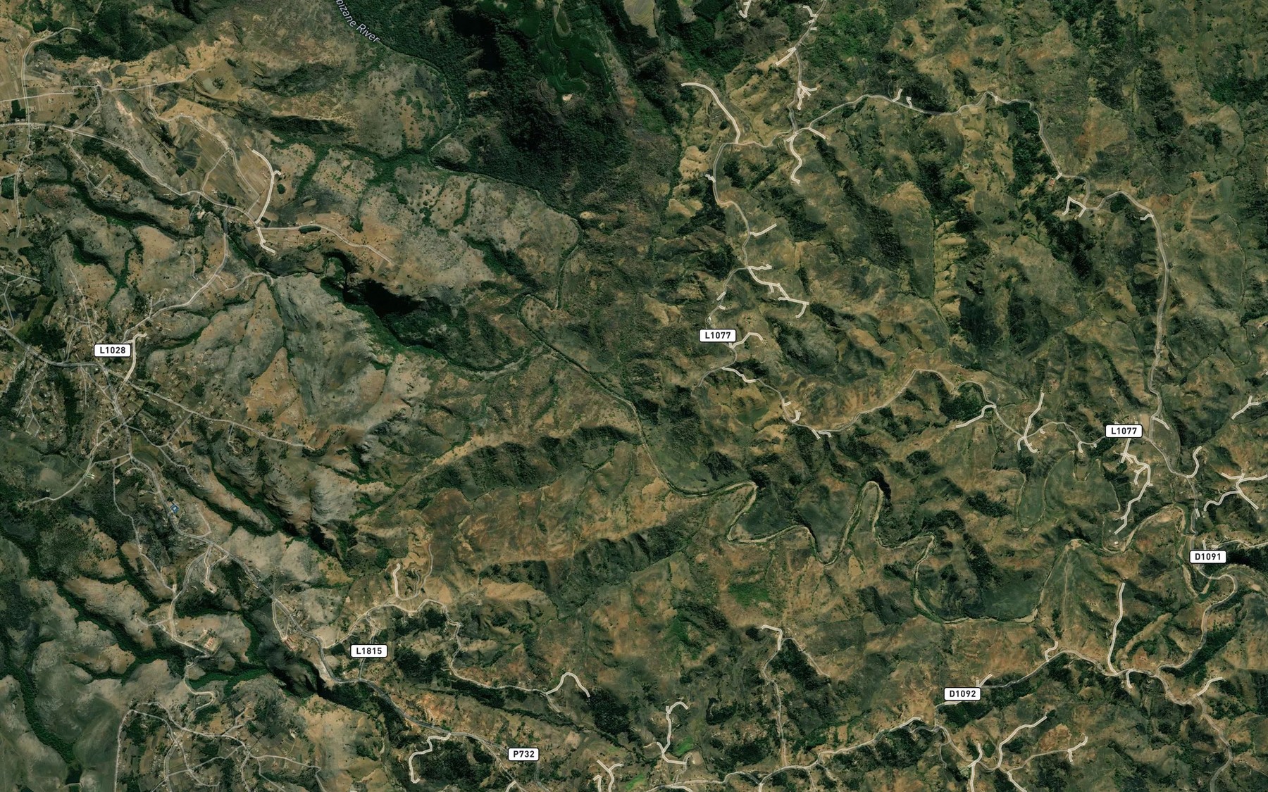 Satellite map of the Zingela