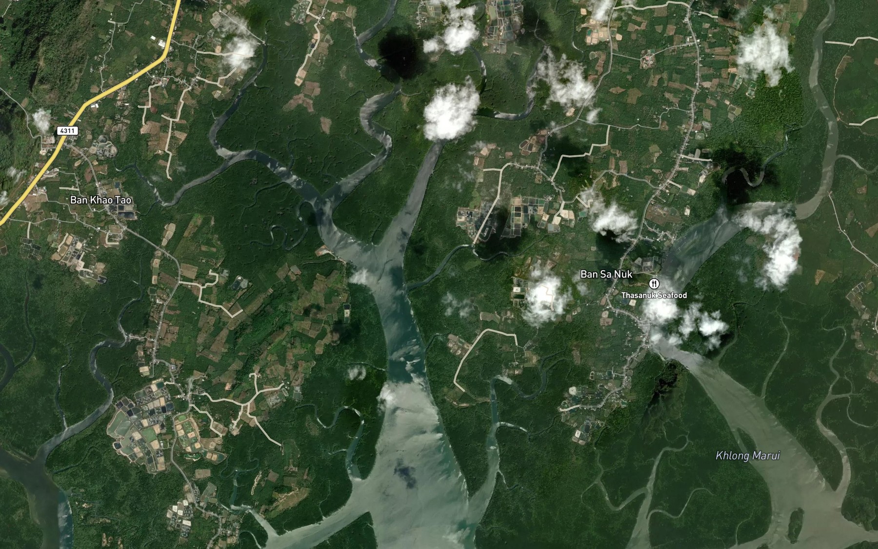 Satellite map of the Khlong Bo Saphan Sung