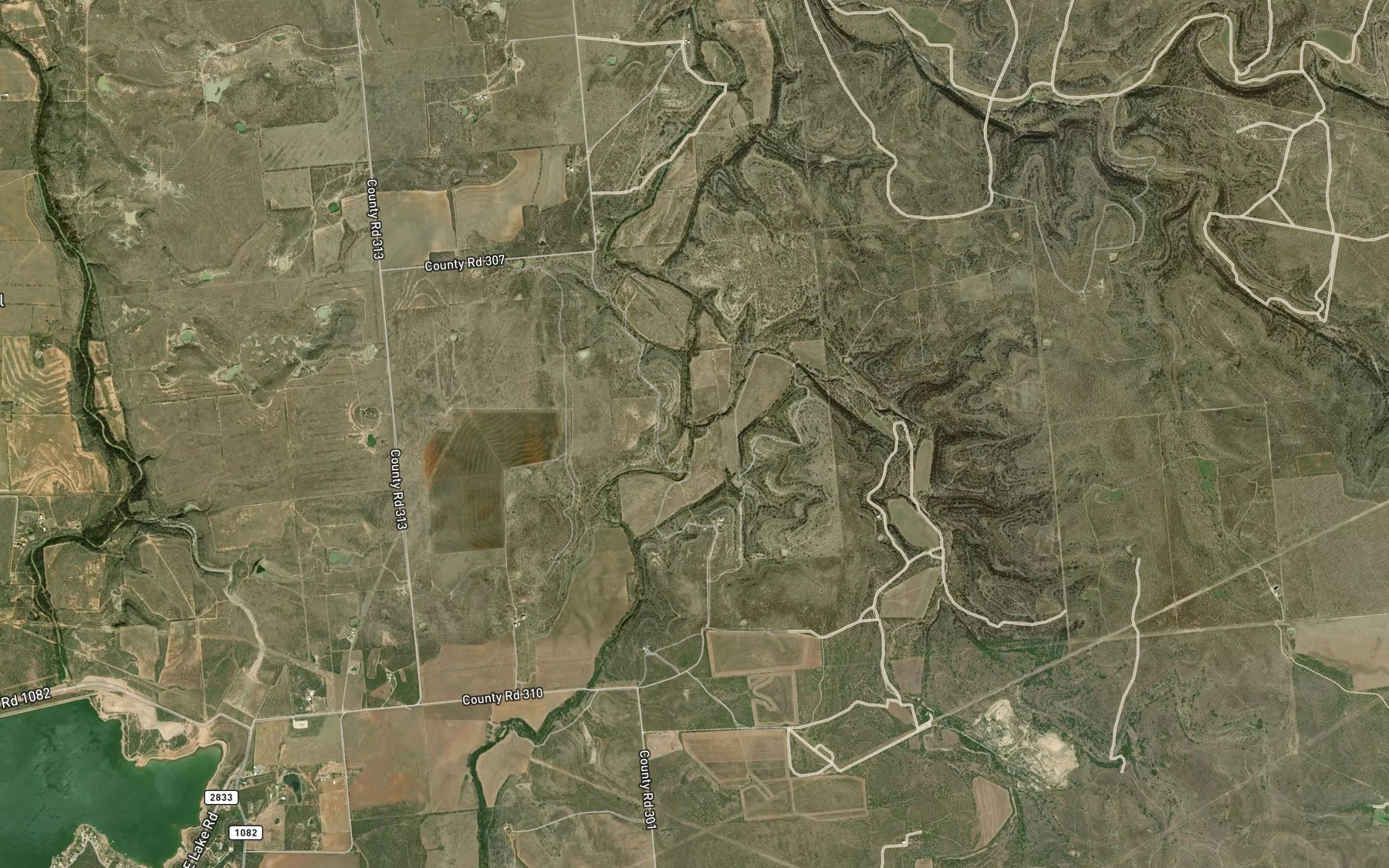 Satellite map of the Spring Creek