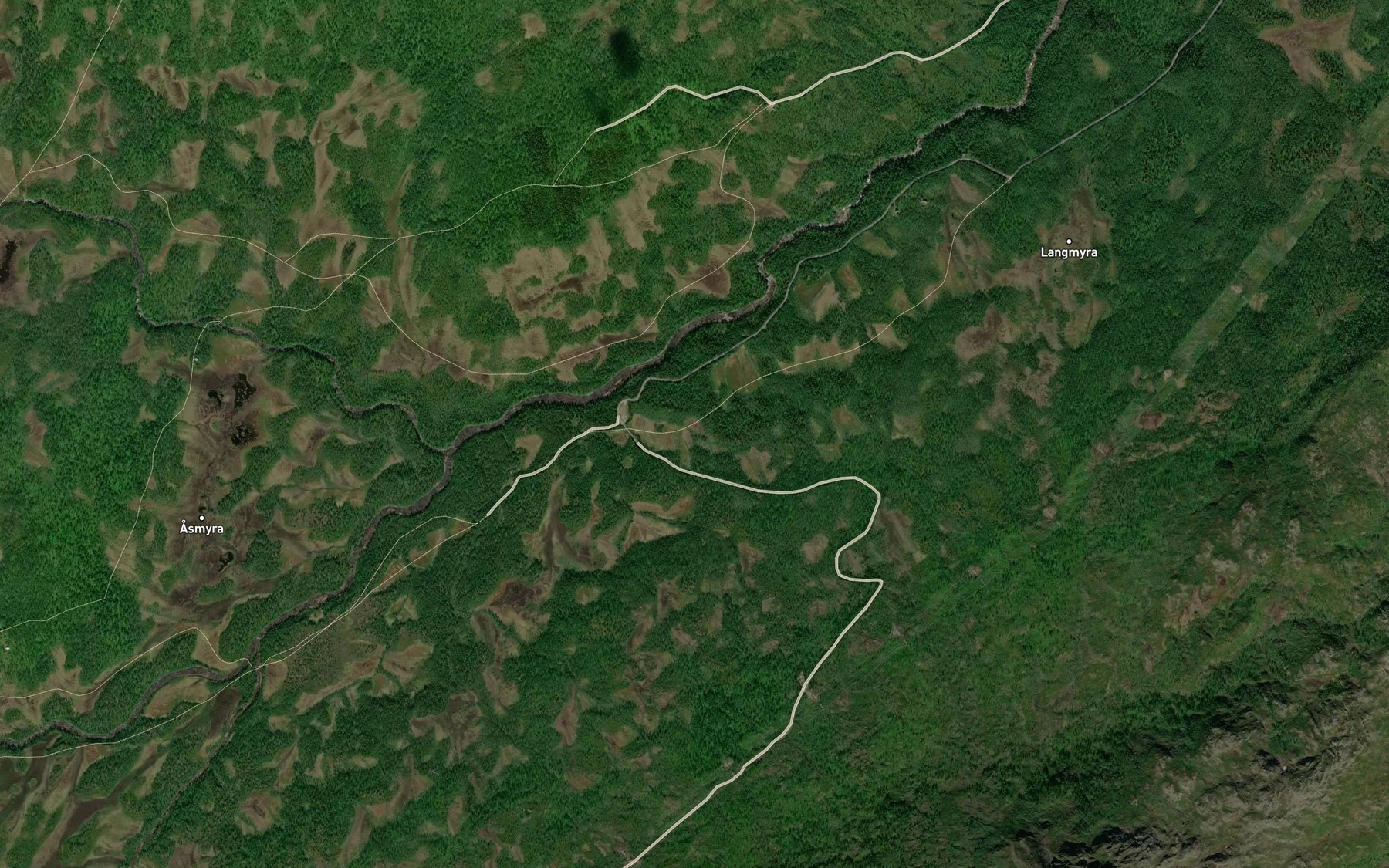 Satellite map of the Fremste Fiskbekk