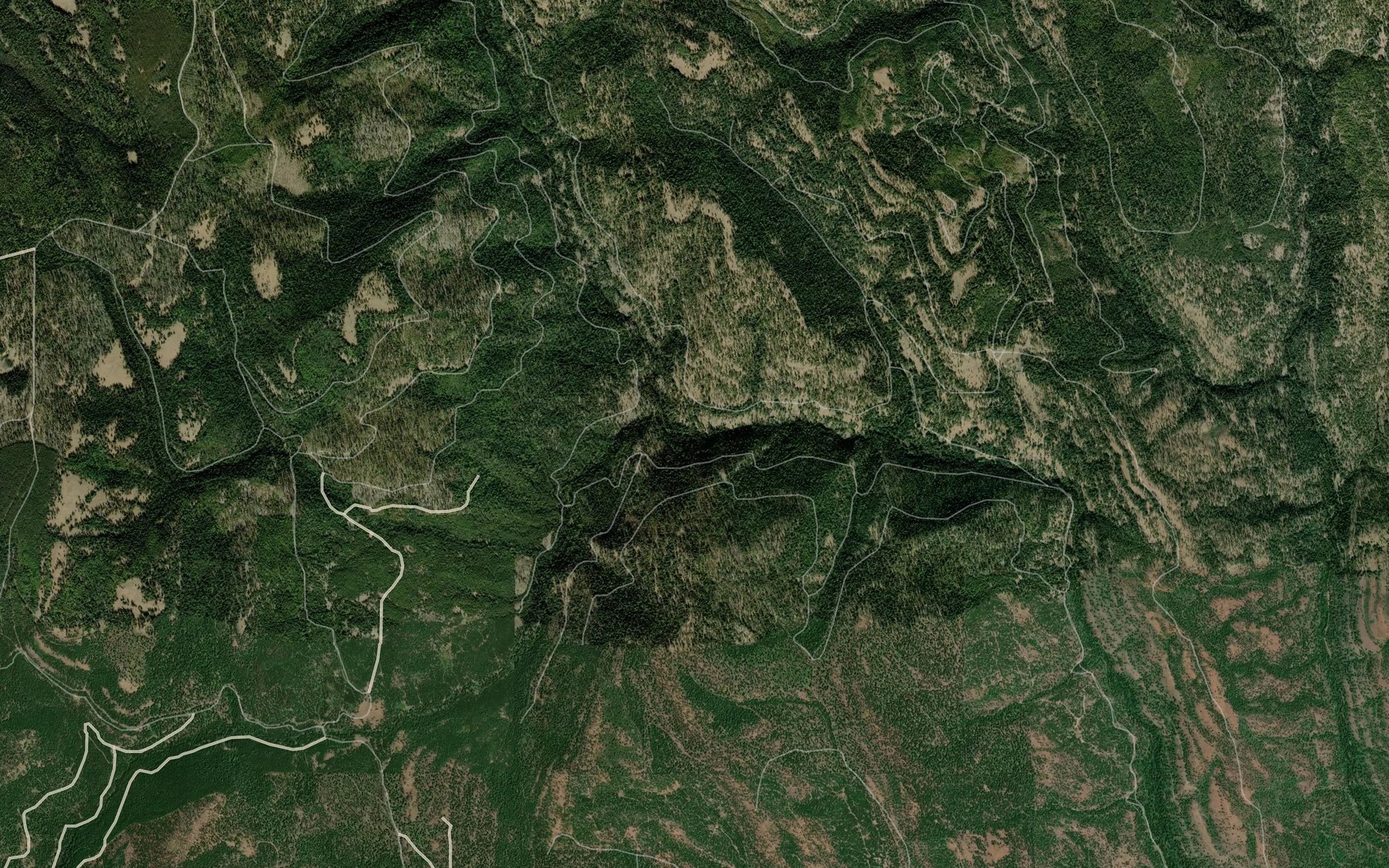 Satellite map of the North Fork Wolf Creek