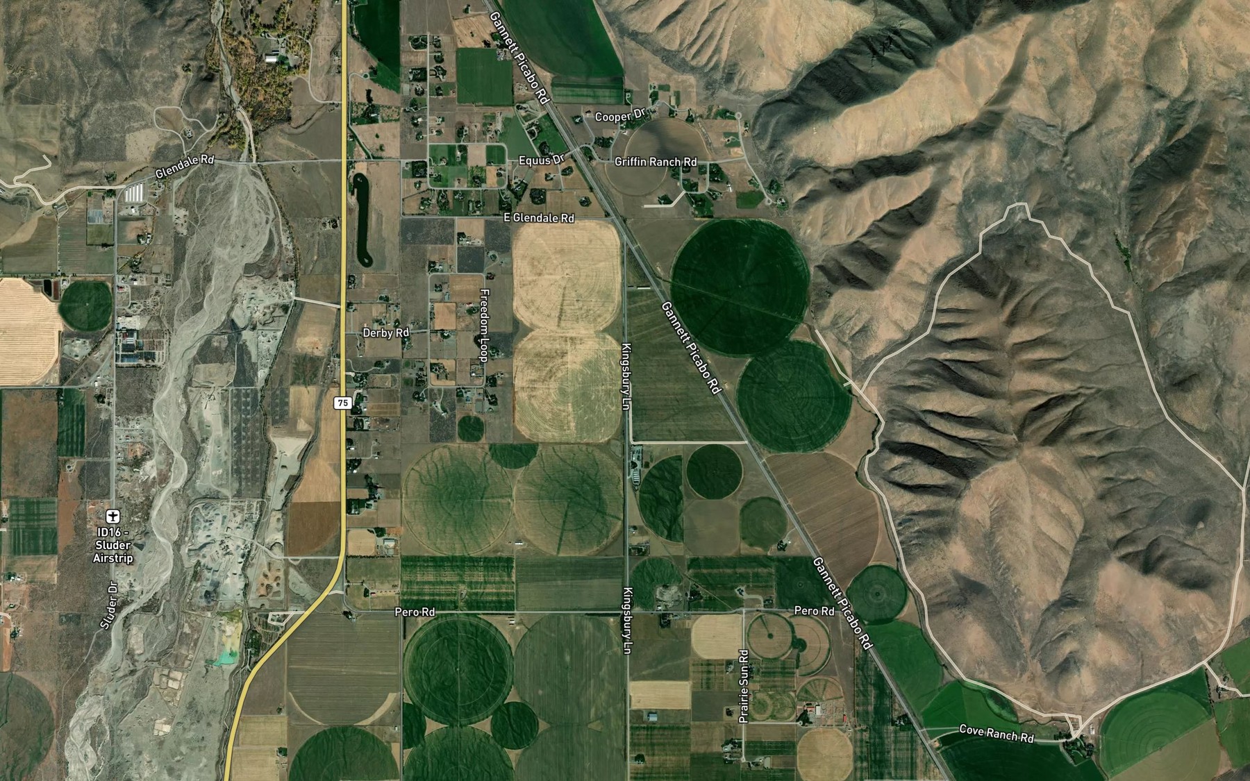 Satellite map of the District Canal Forty-Five