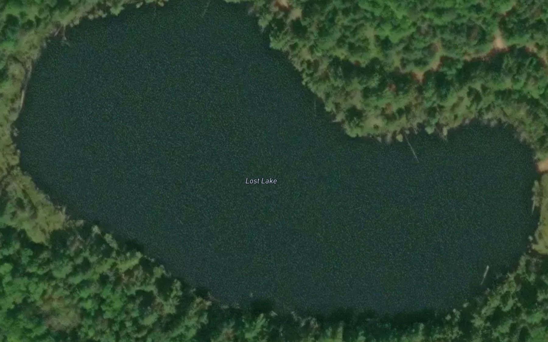 Satellite map of the Lost Lake